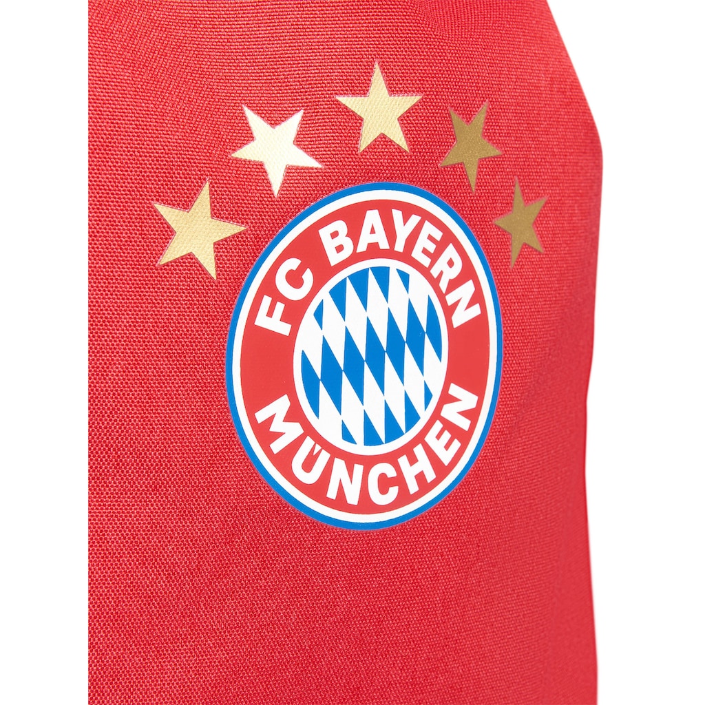 FC Bayern Turnbeutel »FC Bayern München Sportbeutel 5 Sterne Logo rot«, Aus recyceltem PET Material