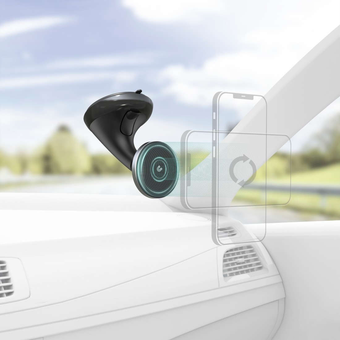 Hama Auto Handyhalterung für Lüftungsgitter, 360 Grad drehbar