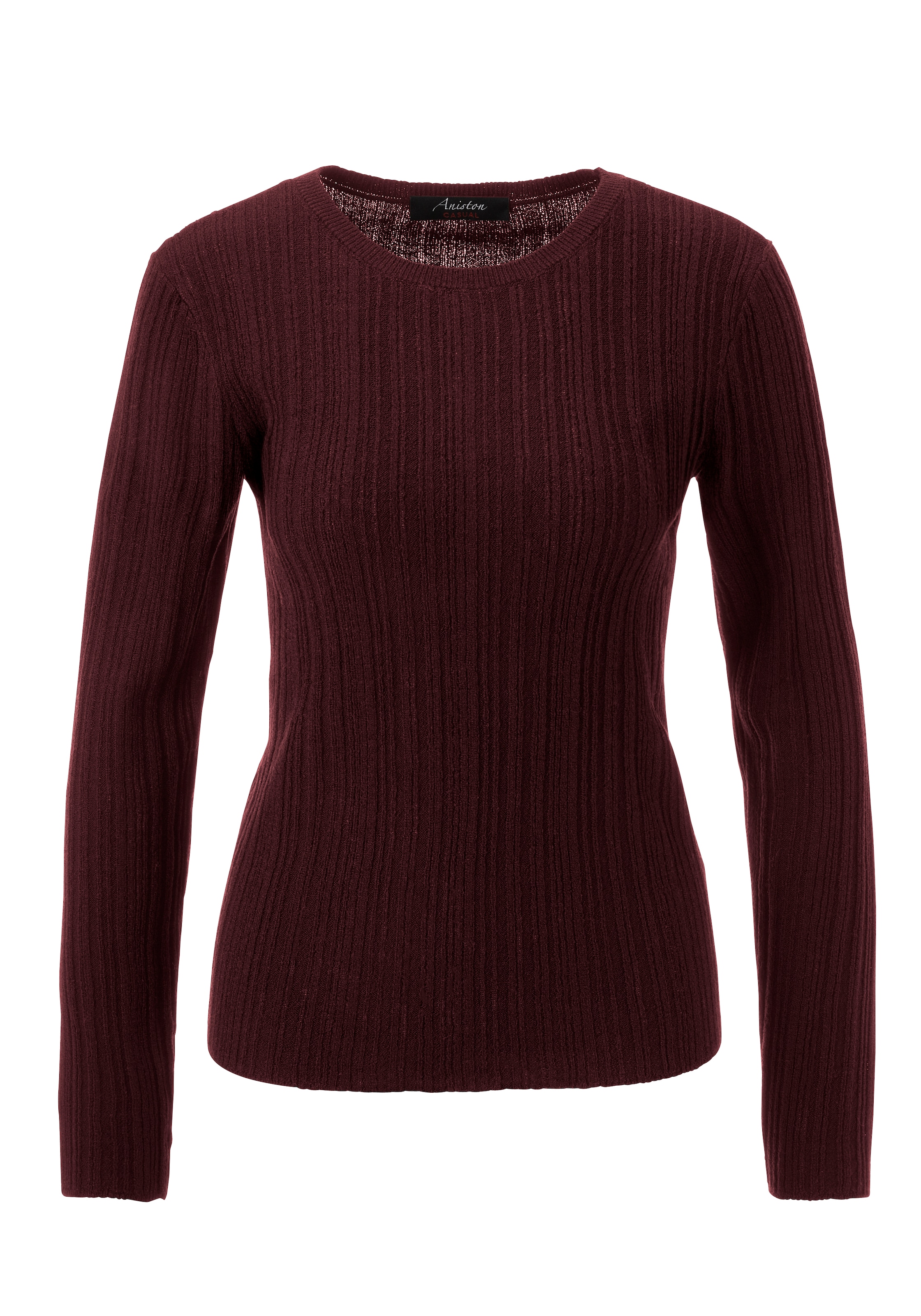 Aniston CASUAL Strickpullover im Ripp-Muster-Mix - NEUE KOLLEKTION