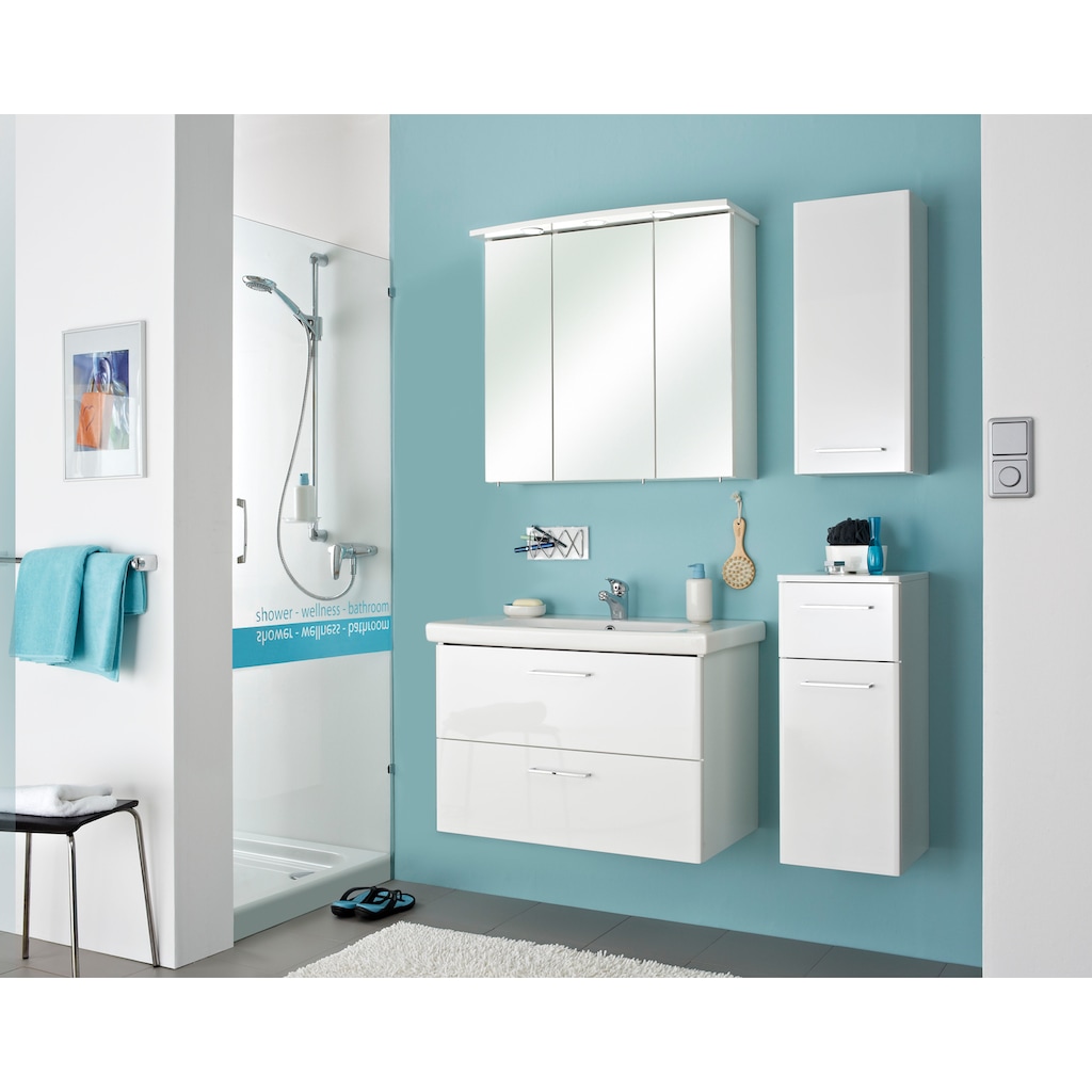 Saphir Spiegelschrank »Quickset 316 Badschrank, 3 Spiegeltüren, 6 Einlegeböden, 75 cm breit«
