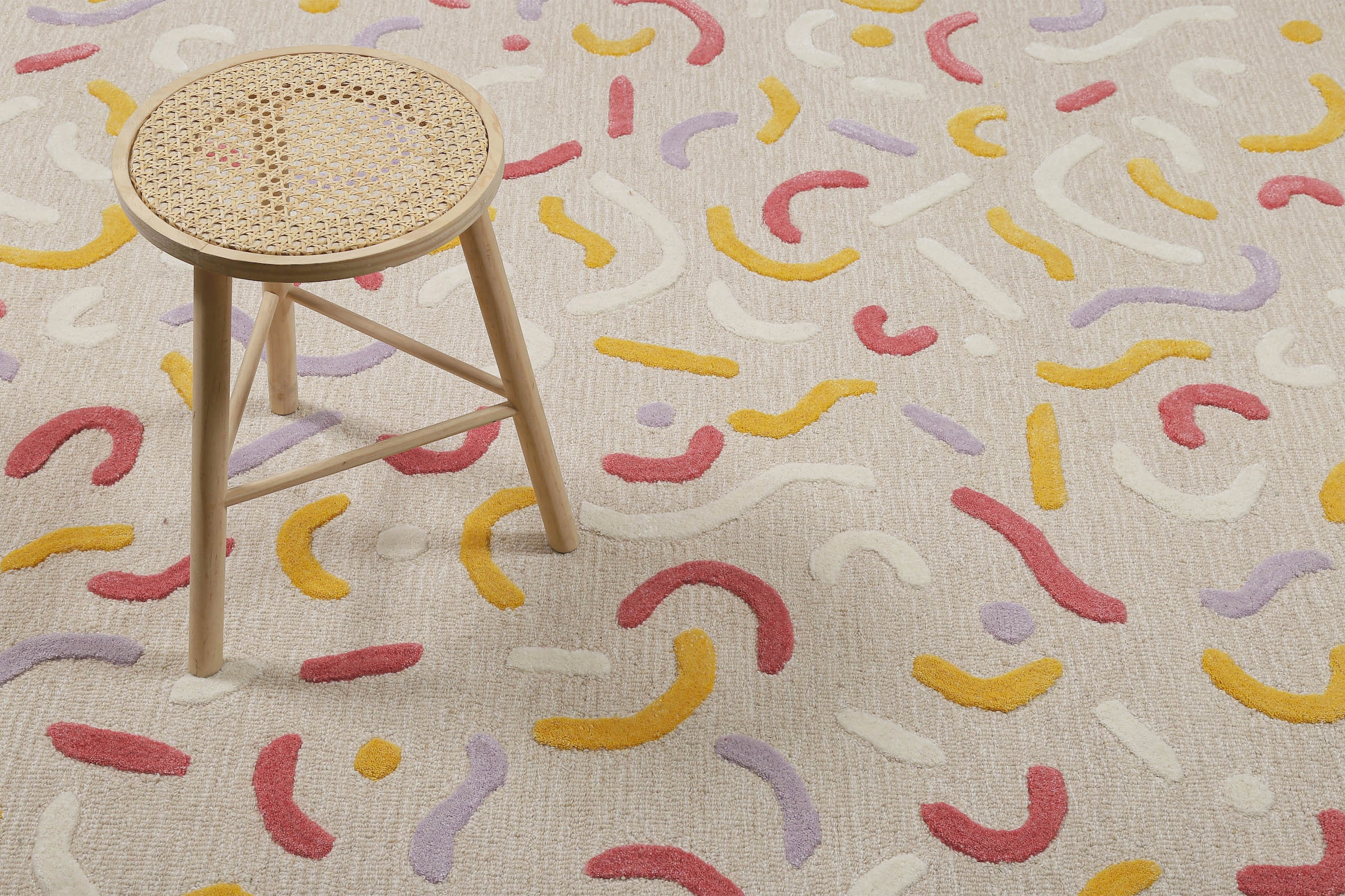 SMART KIDS Kinderteppich »Confetti 2.0« rechteckig 16 mm Höhe Kinder- & Spielteppich, Hoch-Tief-Effekt, Schurwolle, Kinderzimmer