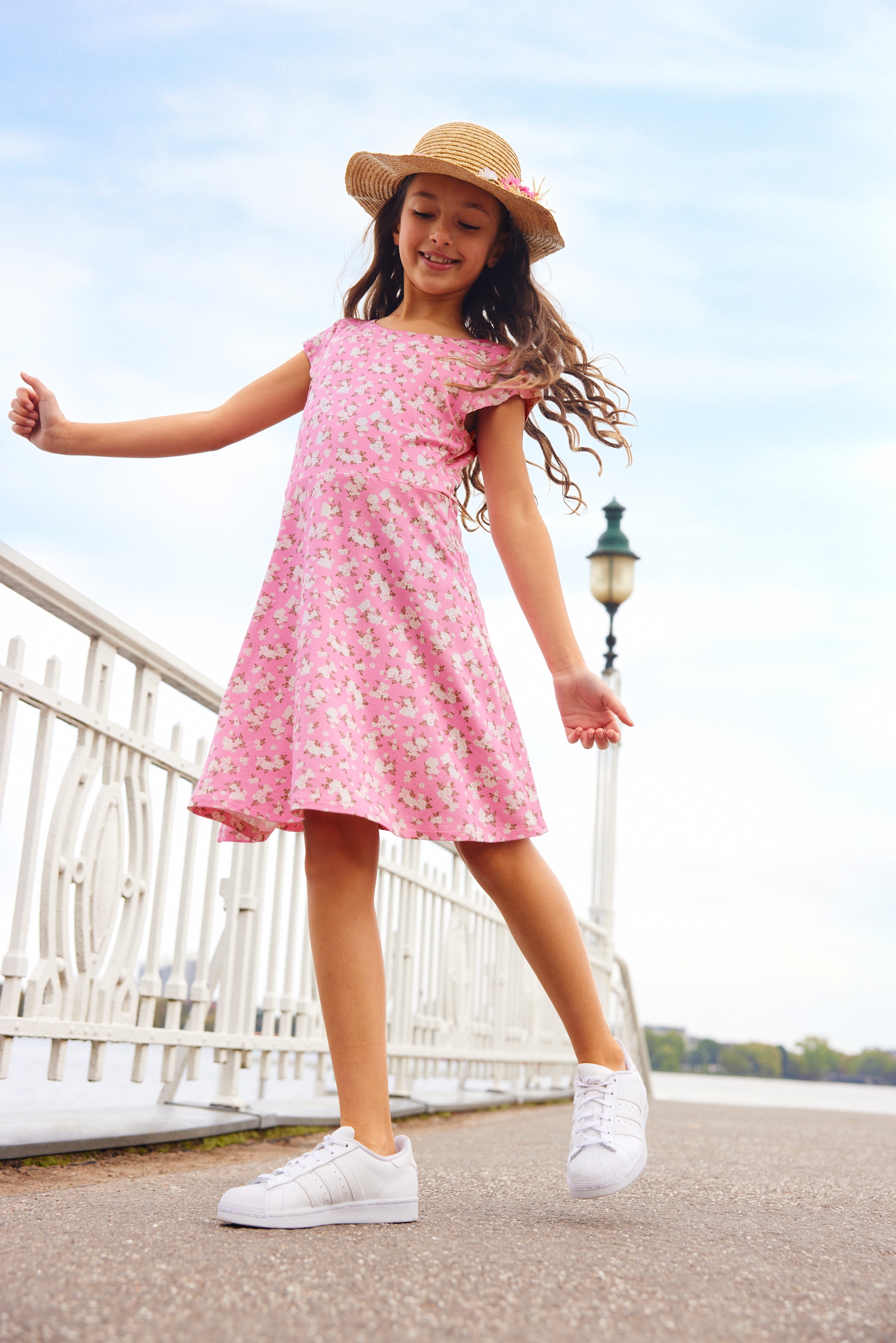 bestellen auf bedruckt KIDSWORLD Blumen Rechnung Jerseykleid, mit