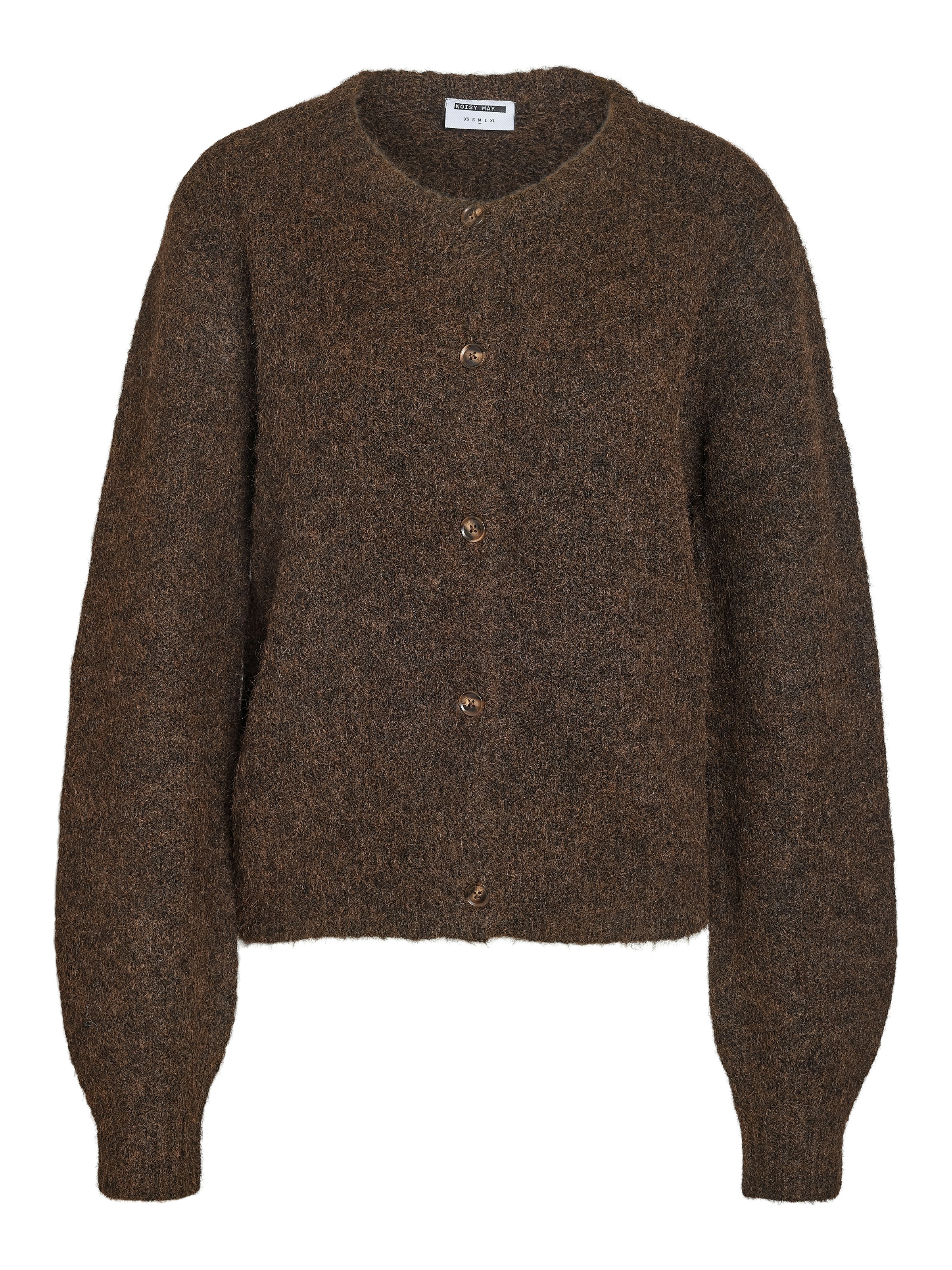 Noisy may Strickjacke »NMSUTTON L/S O-NECK KNIT CARDI NOOS« Materialmix, relaxed fit