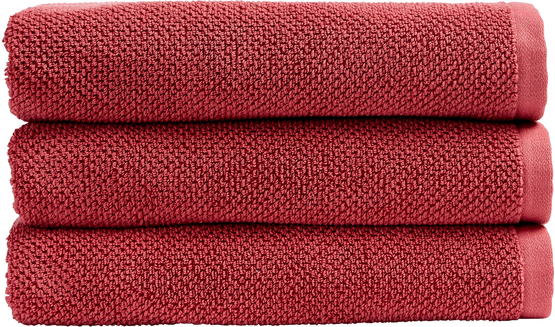CHRISTY 'Brixton' Luxury Textured 100% Cotton Towels in Light Red | Size: Bath Sheet