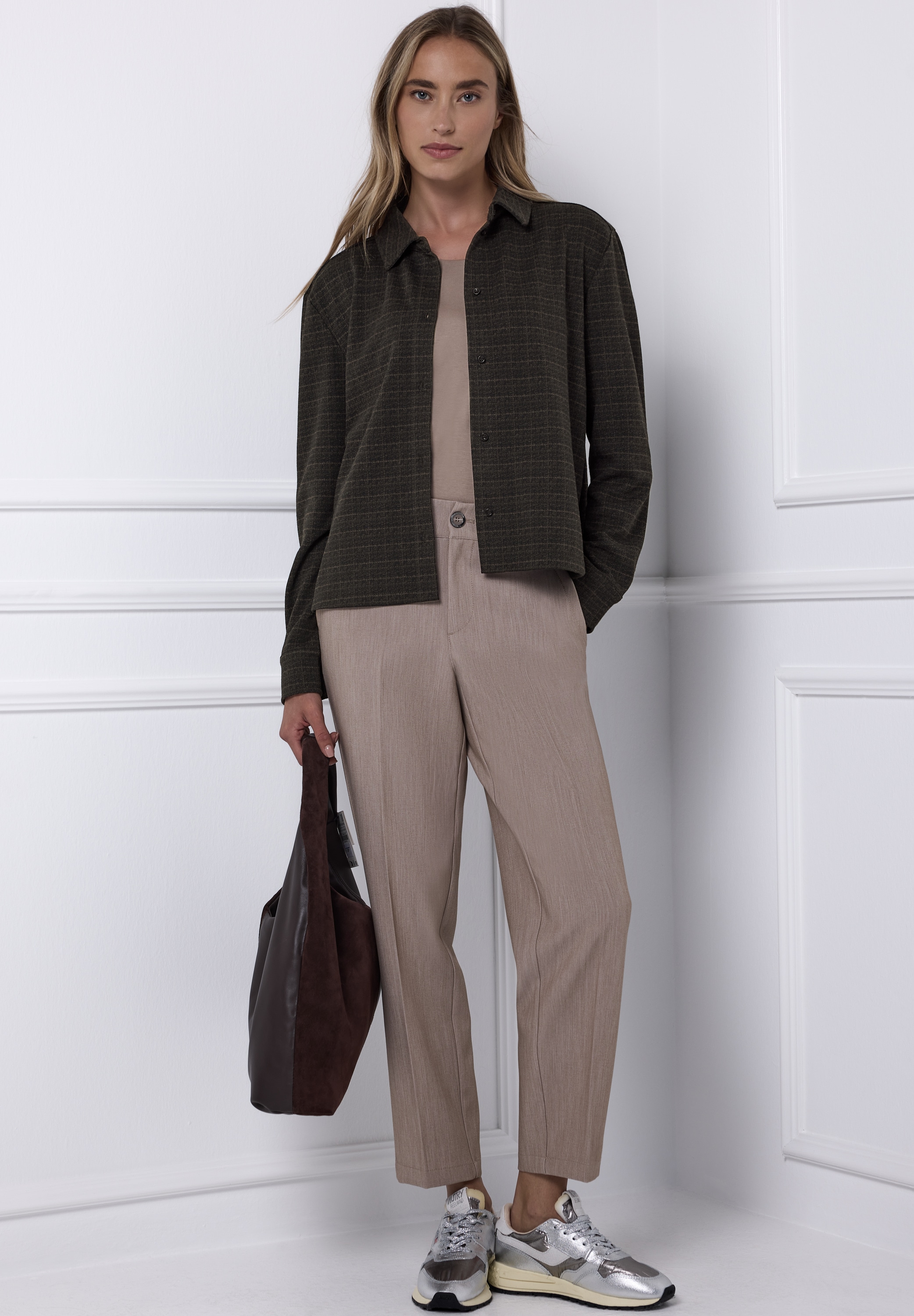 STREET ONE Hemdbluse mit Karo-Muster