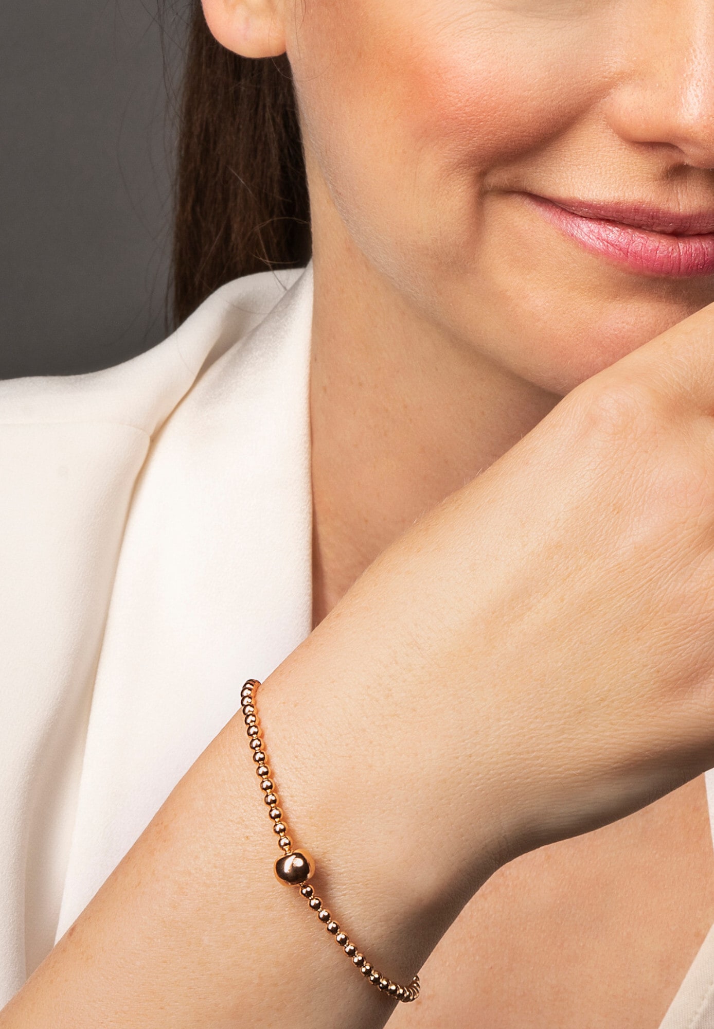 ONE ELEMENT Silberarmband »Armband Kugelkette aus 925 Silber Ø 54,0 mm mit Gummiband«