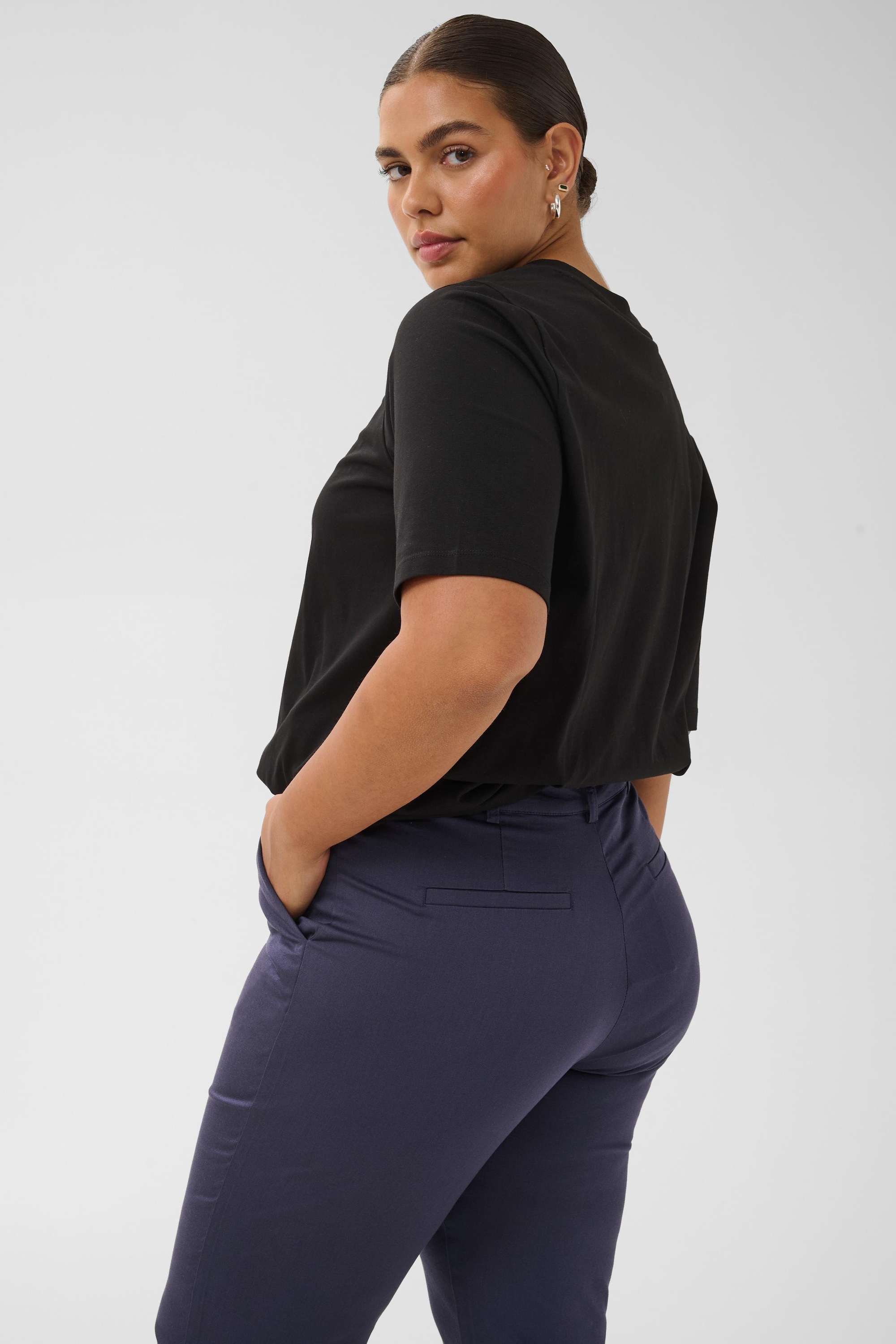 KAFFE Curve Stoffhose »Kaffe Curve Damen Hose  Slim Fit Große Größen Casual Chino Stoffhose«