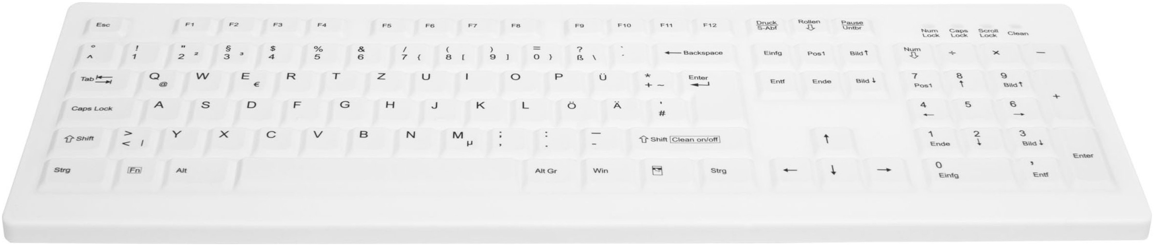 Cherry Tastatur »AK-C8100F-FUS-W/GE«, (Ziffernblock-Windows-Sperrtaste)