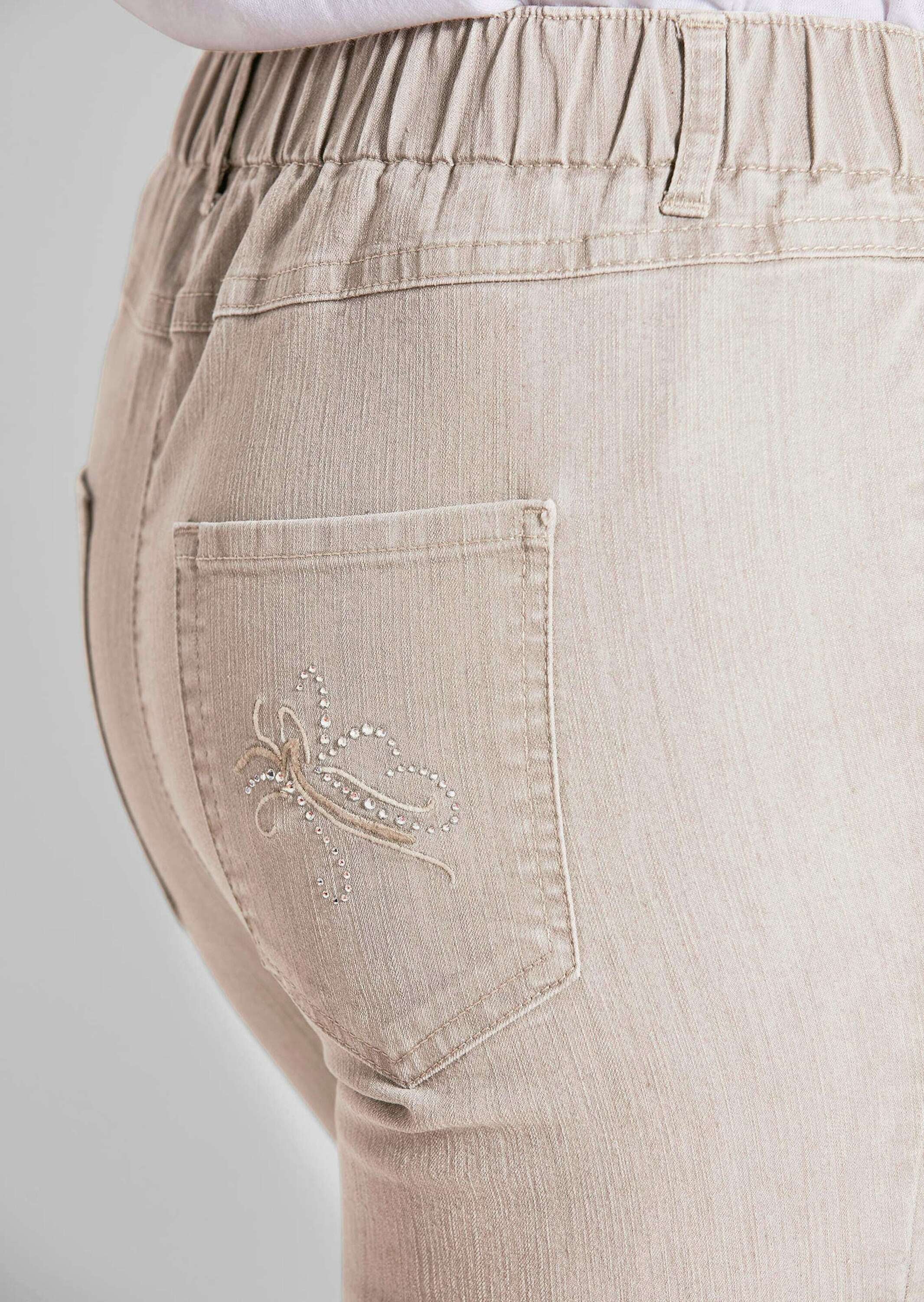 GOLDNER Regular-fit-Jeans »Jeansschlupfhose LOUISA Edel geschmückte Jeansschlupfhose LOUISA«