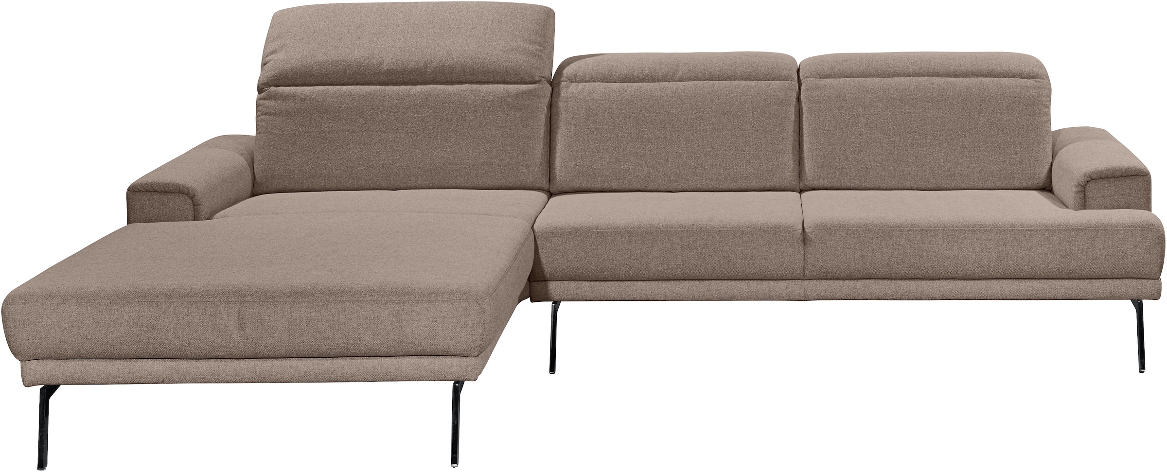 Musterring Ecksofa »MR 4580«, mit Kopf- und Sitztiefenverstellung, Metallfuß chrom, 288 x 193/220cm