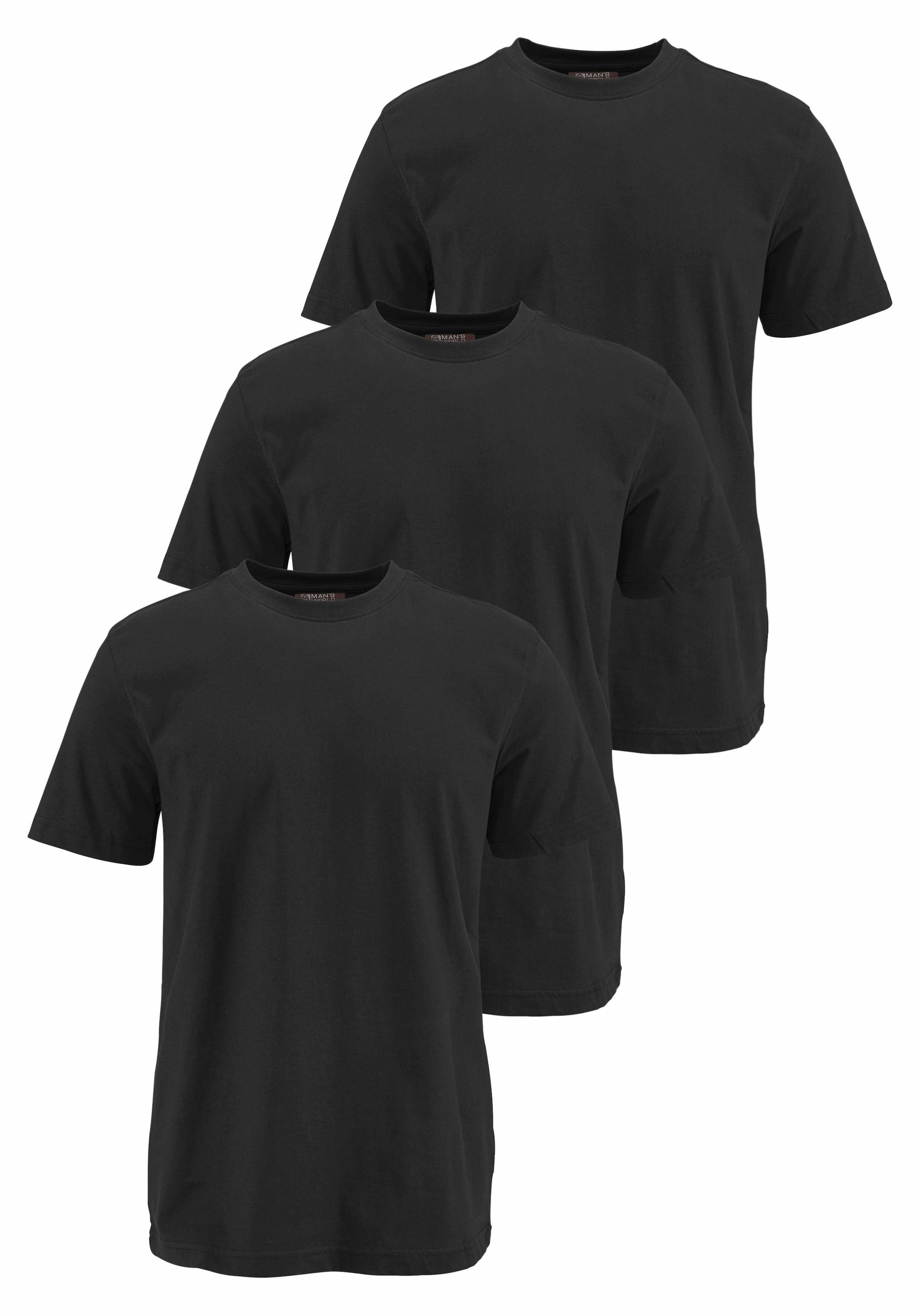 T-Shirt, (Packung, 3 tlg., 3er-Pack), perfekt als Unterzieh- T-shirt