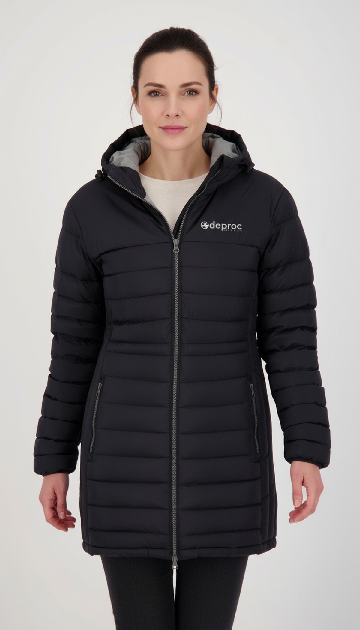 DEPROC Active Steppjacke »BANFF LONG WOMEN« mit Kapuze auch in Großen Größen erhältlich