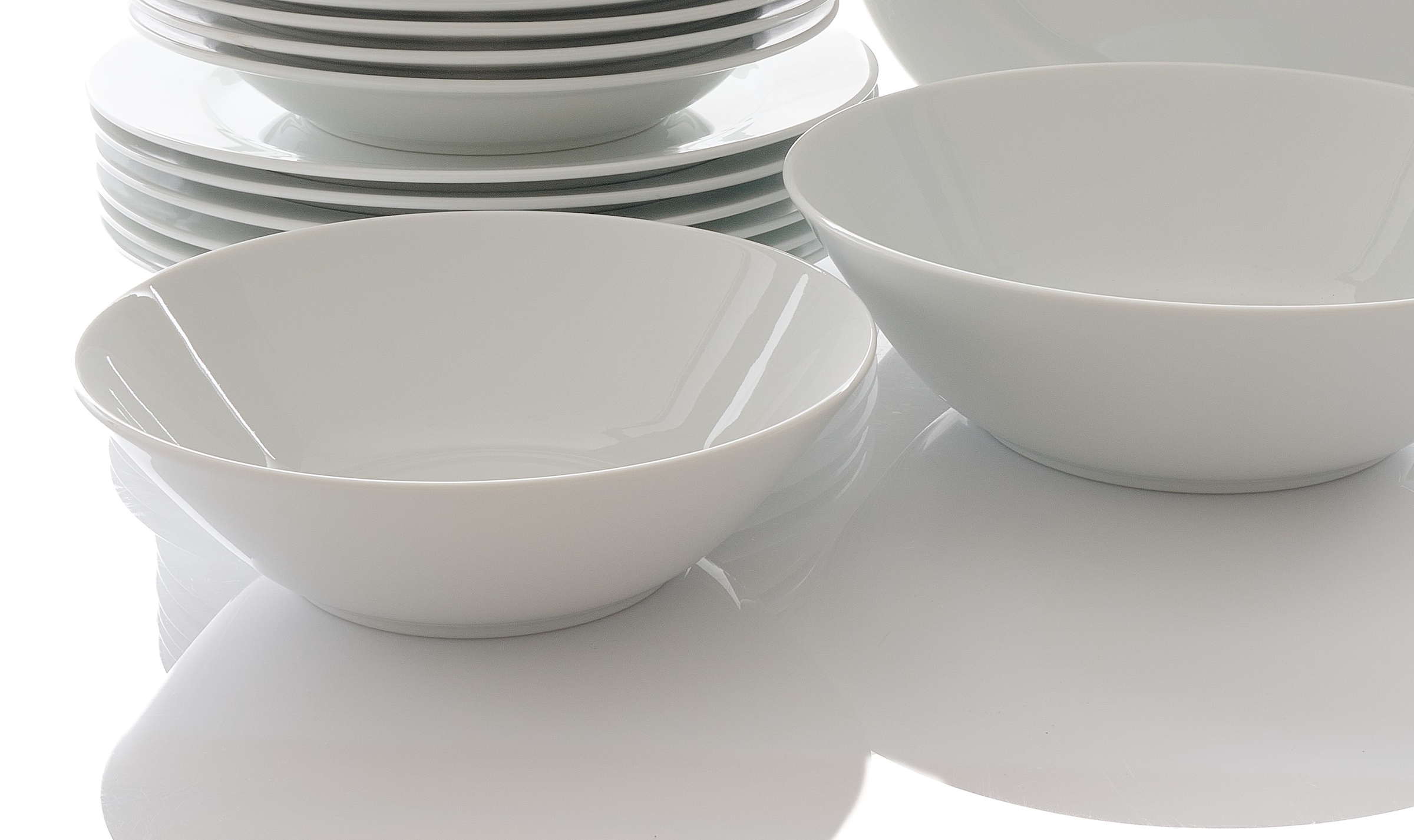 Retsch Arzberg Schale »Servierschale HEIKE WEISS 25 cm, Set 2-teilig, rund Porzellan« 2 Stk. aus Porzellan Formschöne Servier- & Beilagenschalen im 2er Pack – edel & zeitlos -
