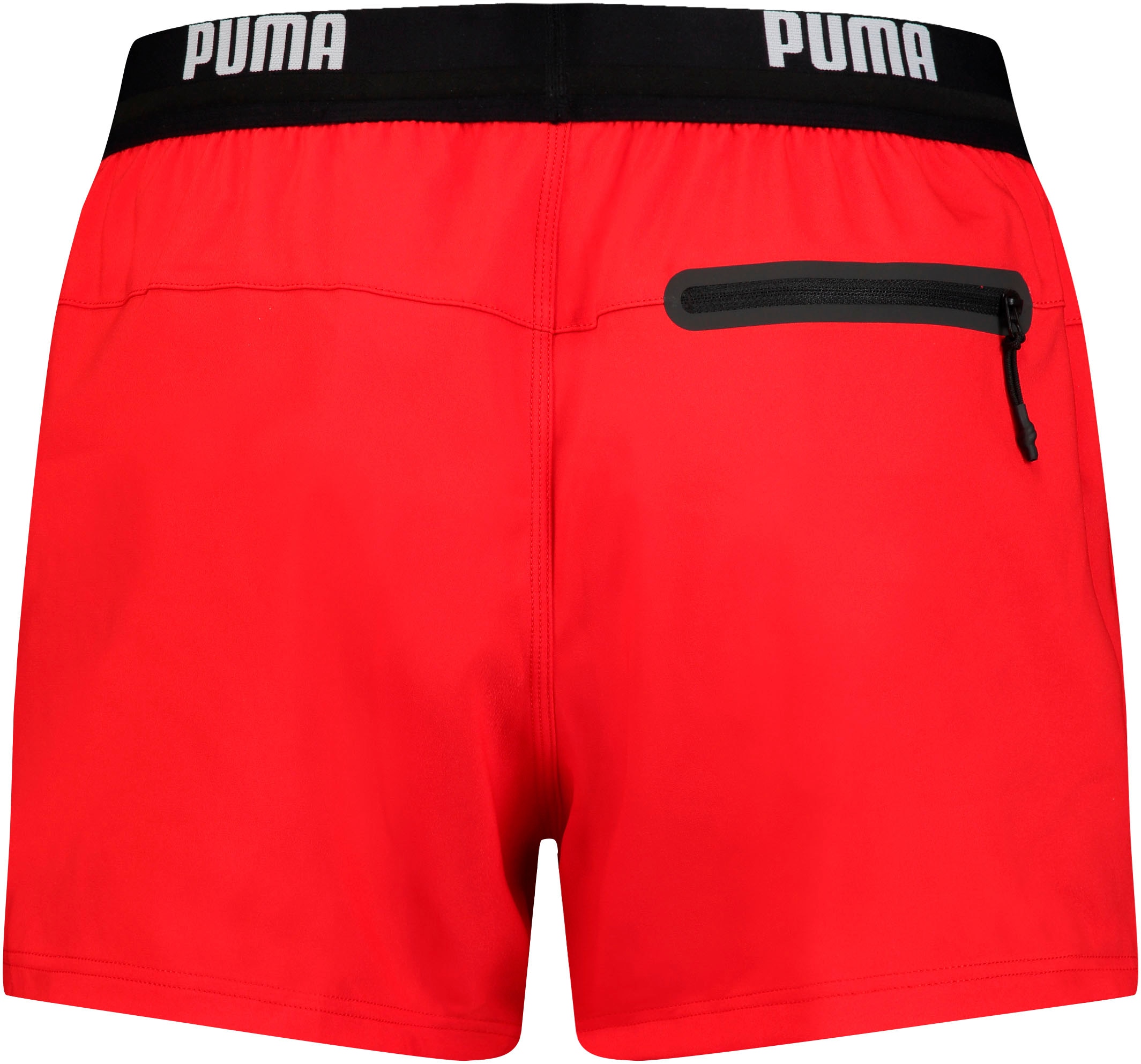 PUMA Badeshorts »PUMA SWIM MEN LOGO SHORT SHORTS 1P« Seitentaschen, Gesäßtasche mit Reißverschluss, Kordelzug