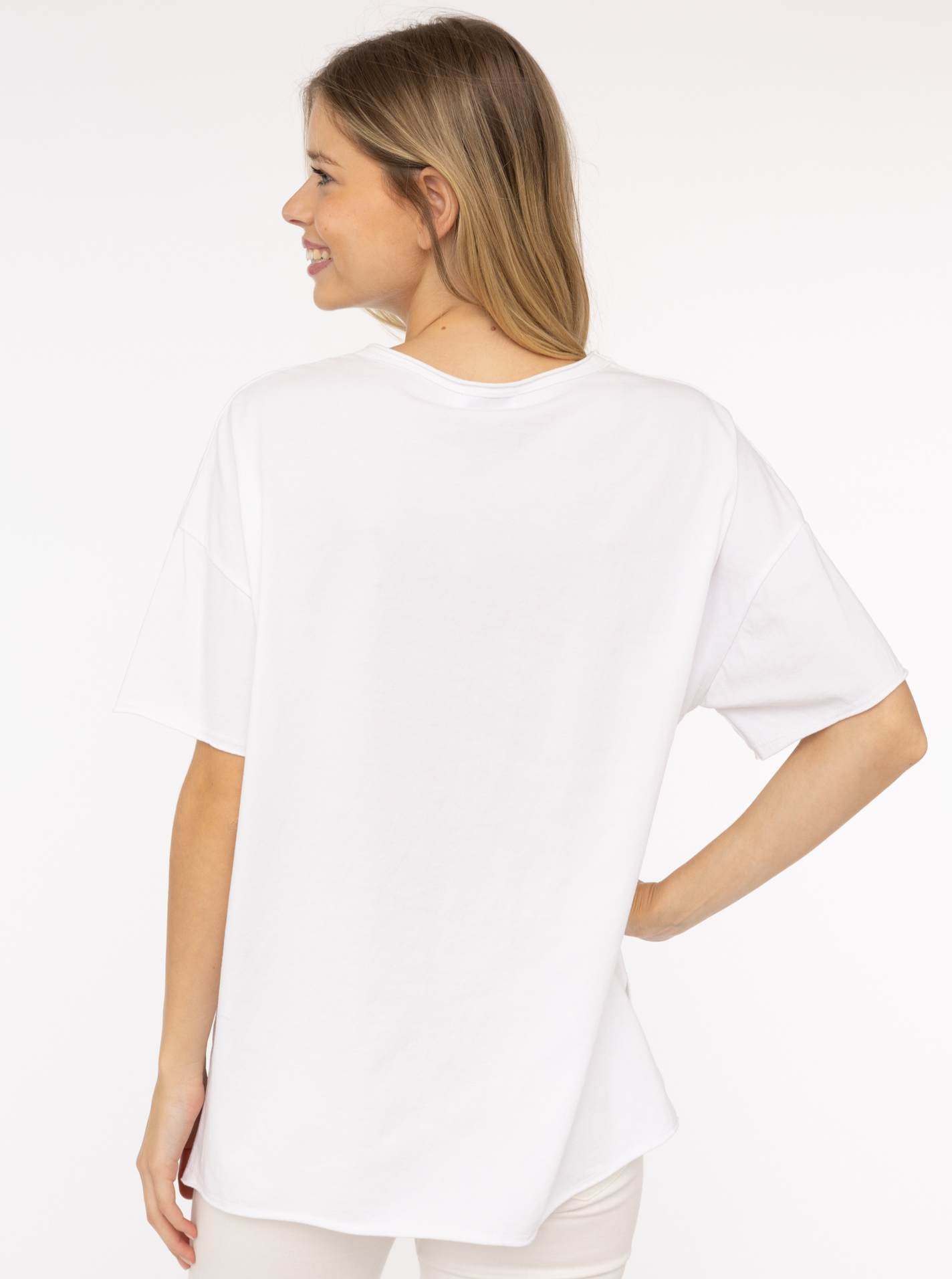 Zwillingsherz Kurzarmshirt »Oversized Shirt Stempeldruck "Moin"«, mit mit großem MOIN Druck