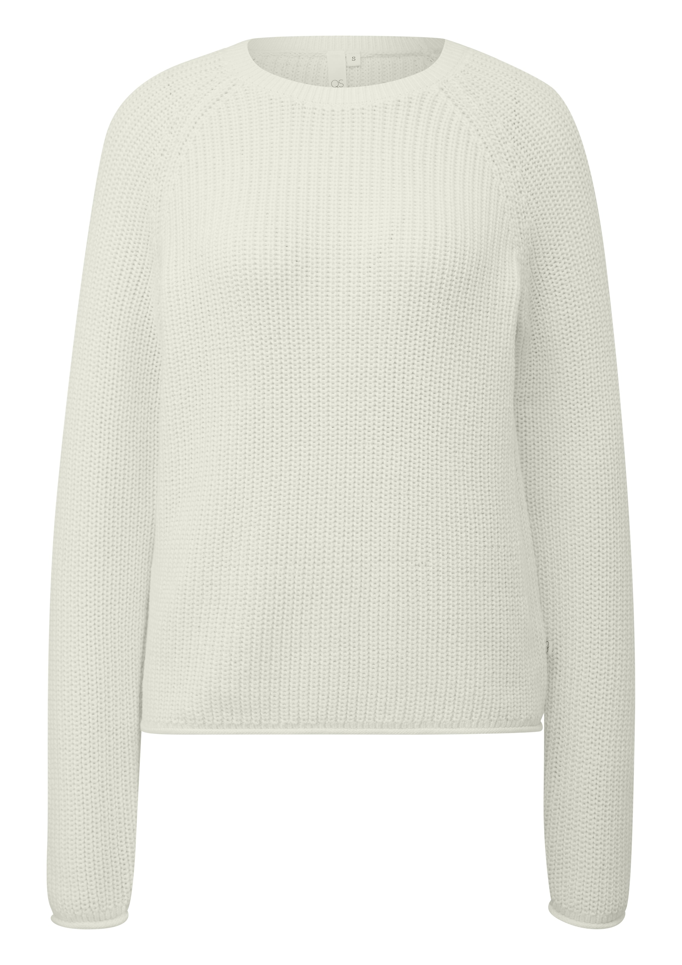 QS Strickpullover mit Strickmuster und Rundhalsausschnitt