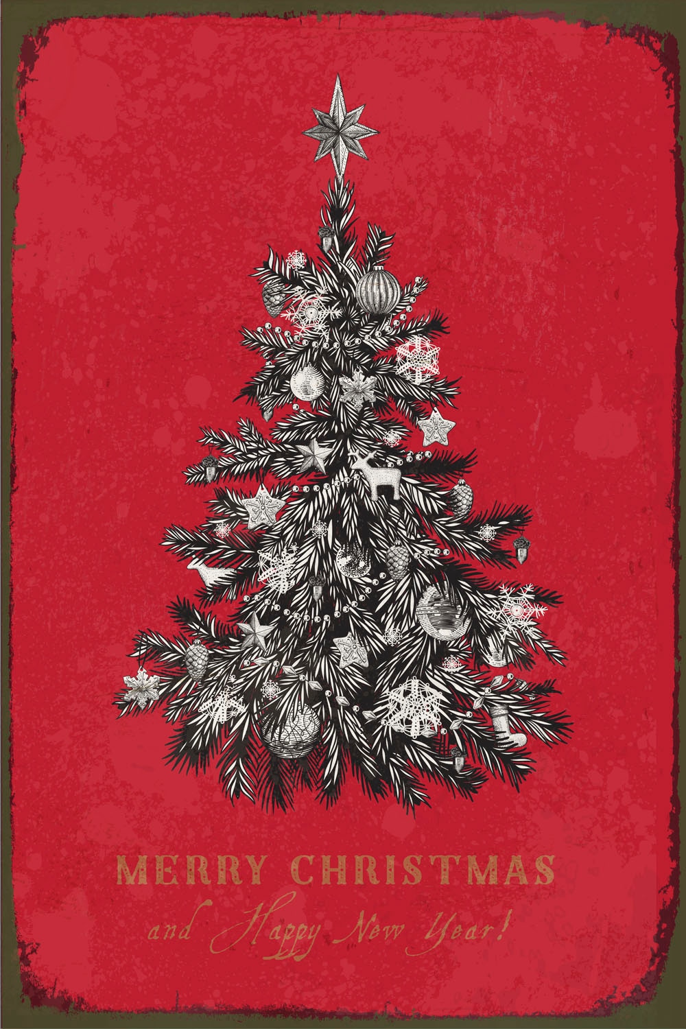 queence Metallbild »Merry Christmas«, (1 St.), Stahlschilder