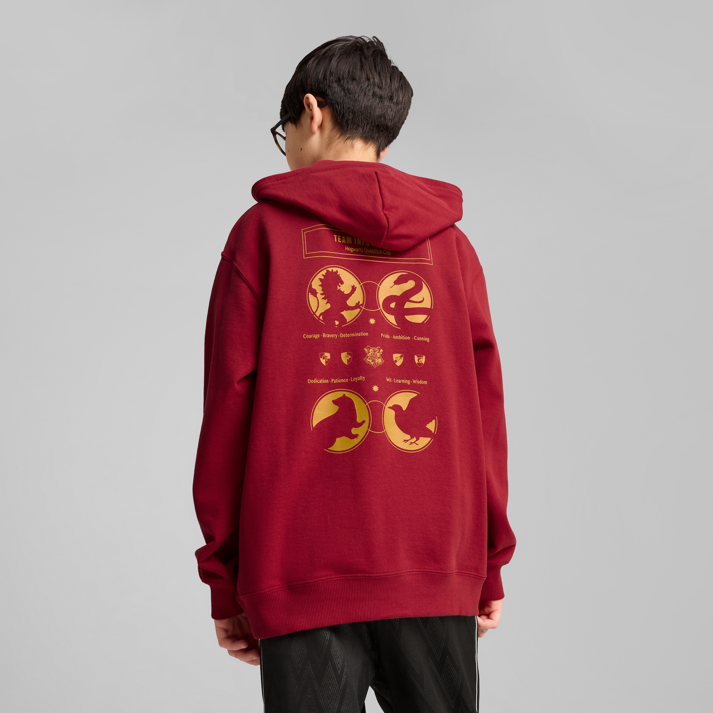 PUMA Kapuzensweatshirt »X HARRY POTTER RELAXED GRAPHIC HOODIE TR«, mit Kängurutasche, mit gerippten Bündchen und Saum
