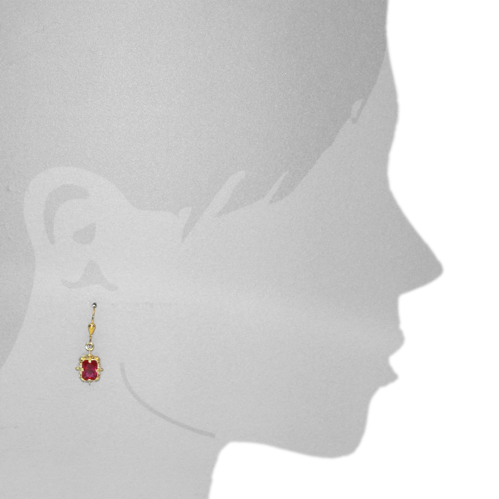 OSTSEE-SCHMUCK Paar Ohrhänger »- Annerose 8x6 mm - Gold 333/000 - sy. Rubin«