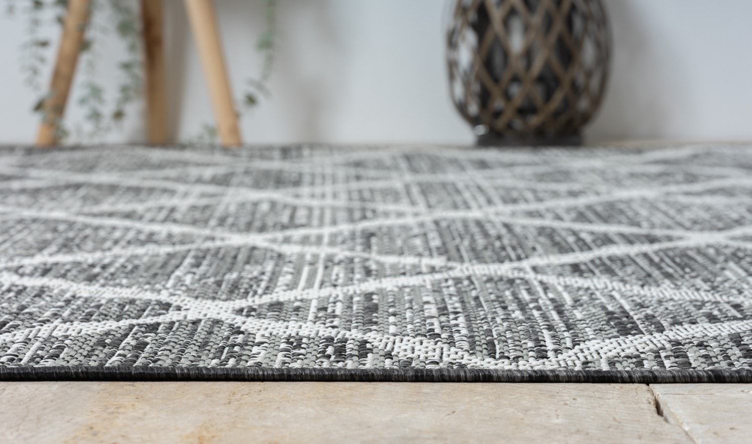 Myflair Möbel & Accessoires Teppich »Astral Lagerräumung«, rechteckig, 6 mm Höhe, modernes Rauten Design, Outdoor geeignet, Balkon, Terrasse