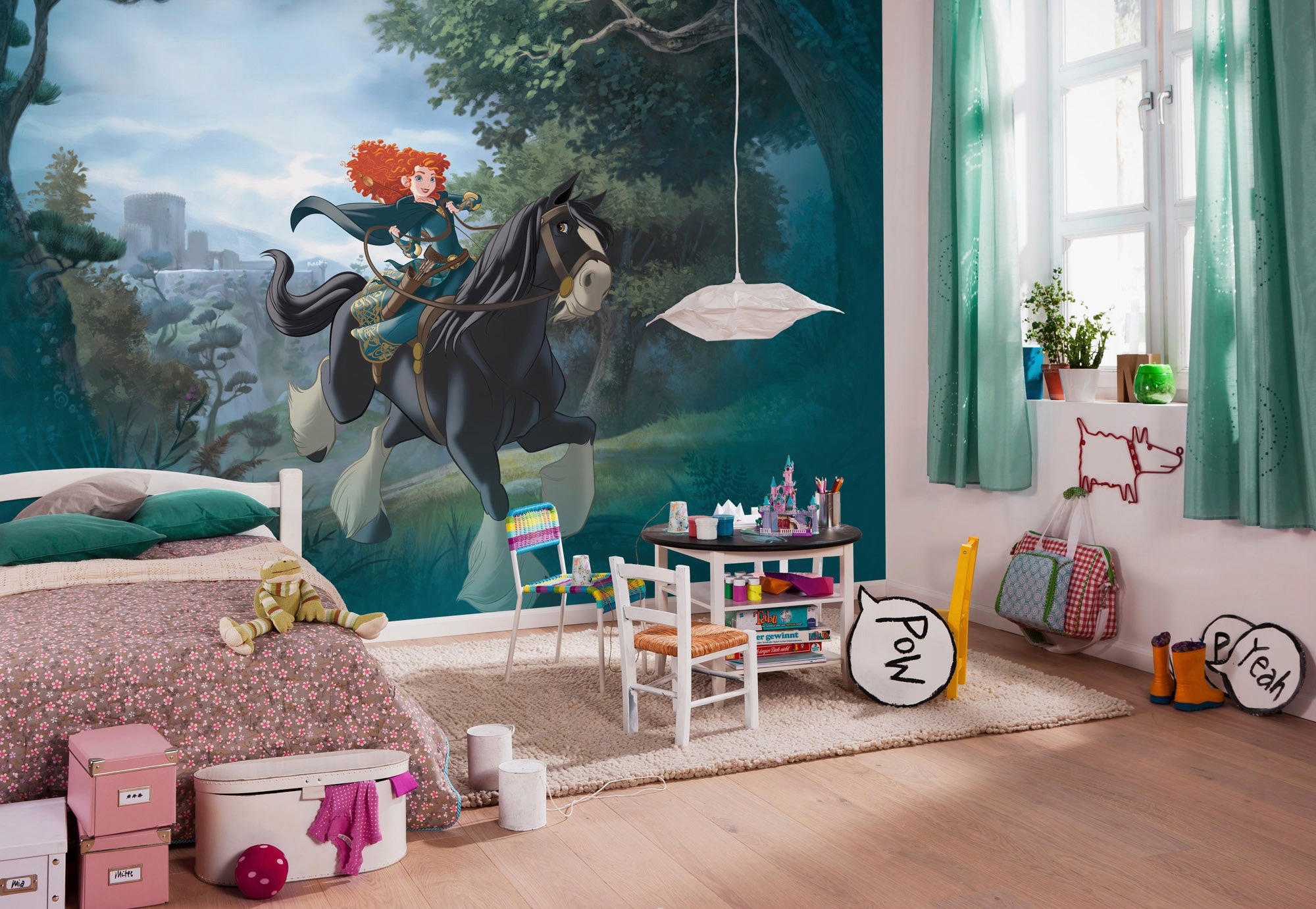 Komar Vliestapete »Digitaldruck Vlies - Merida Riding - Größe 400 x 280 cm«, bedruckt, Kinderzimmer