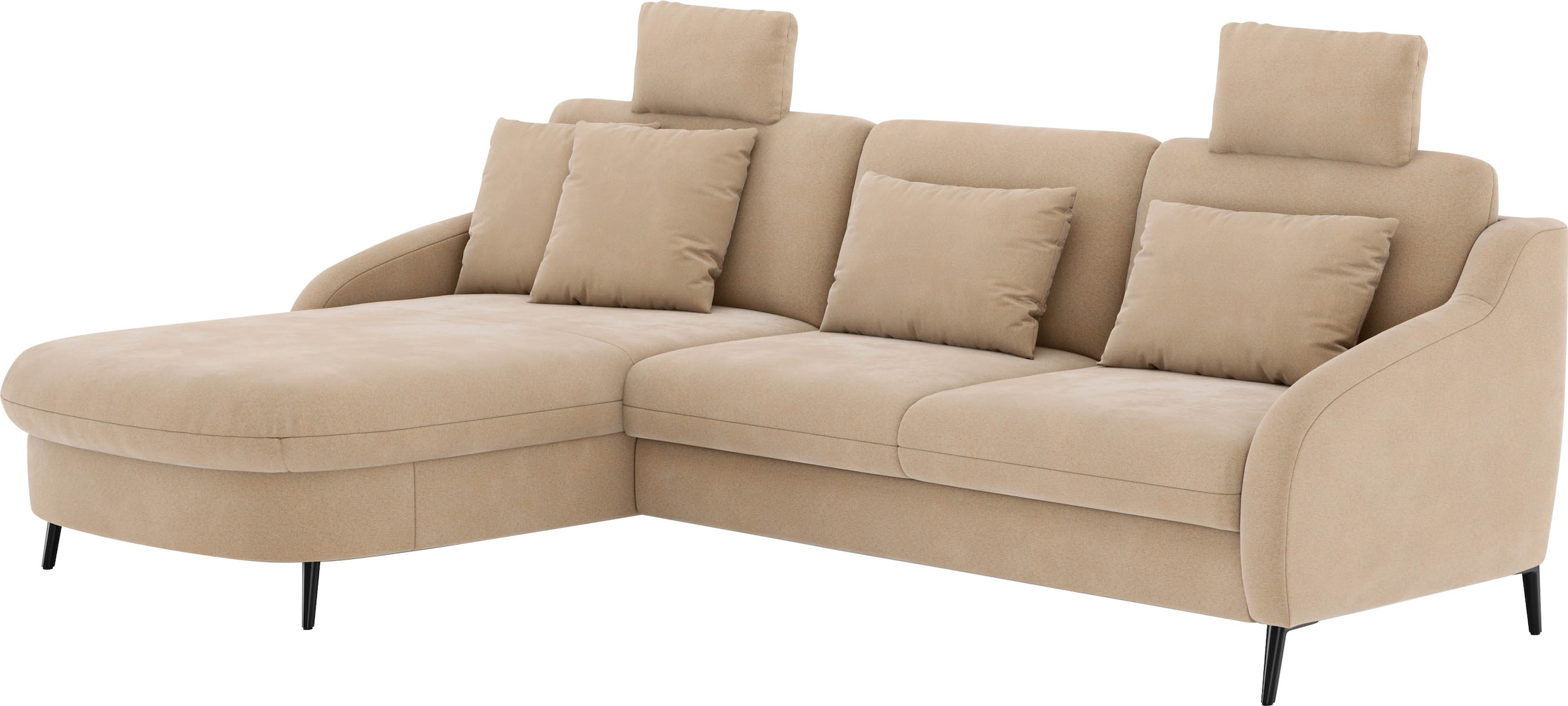 sit&more Ecksofa »Soul L-Form«, wahlweise mit Bettfunktion und Bettkasten oder Schubkasten