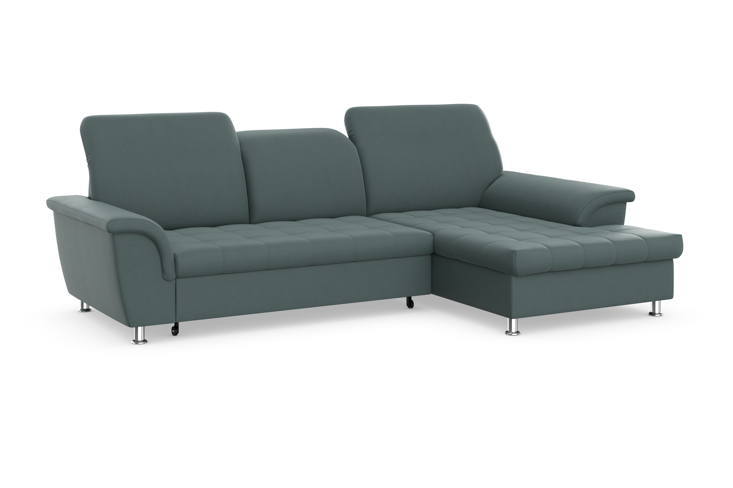 DOMO collection Ecksofa Franzi, wahlweise mit Bettfunktion, Bettkasten und Kopfteilverstellung