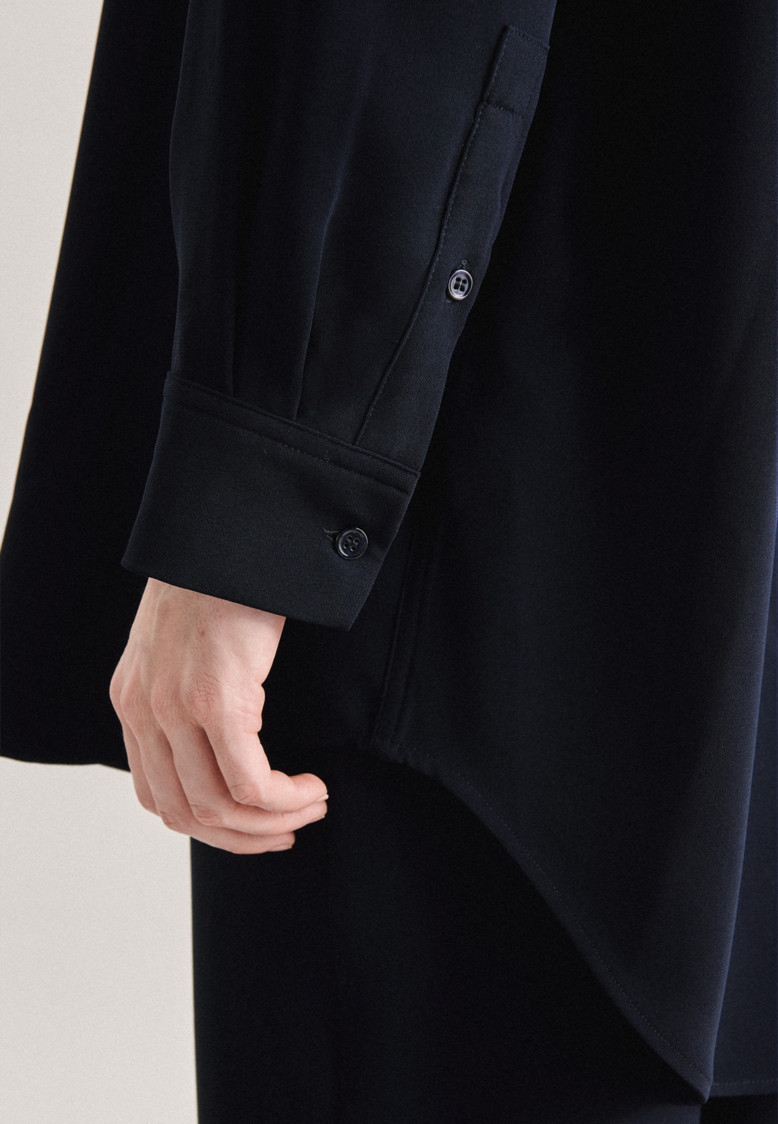 seidensticker Longbluse »Schwarze Rose« Langarm Kragen Uni