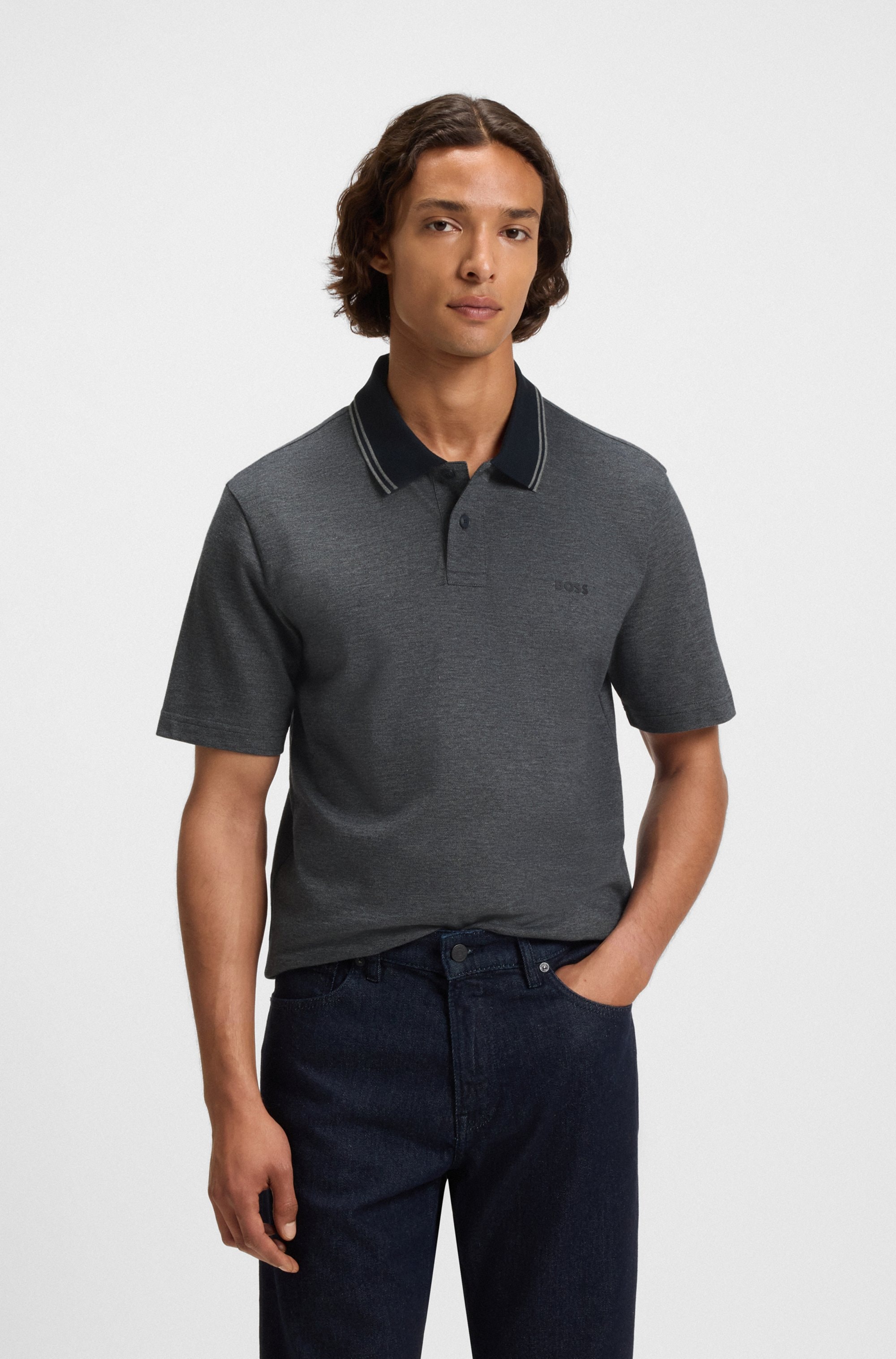 BOSS ORANGE Poloshirt »PeoxfordNew«, mit Polokragen