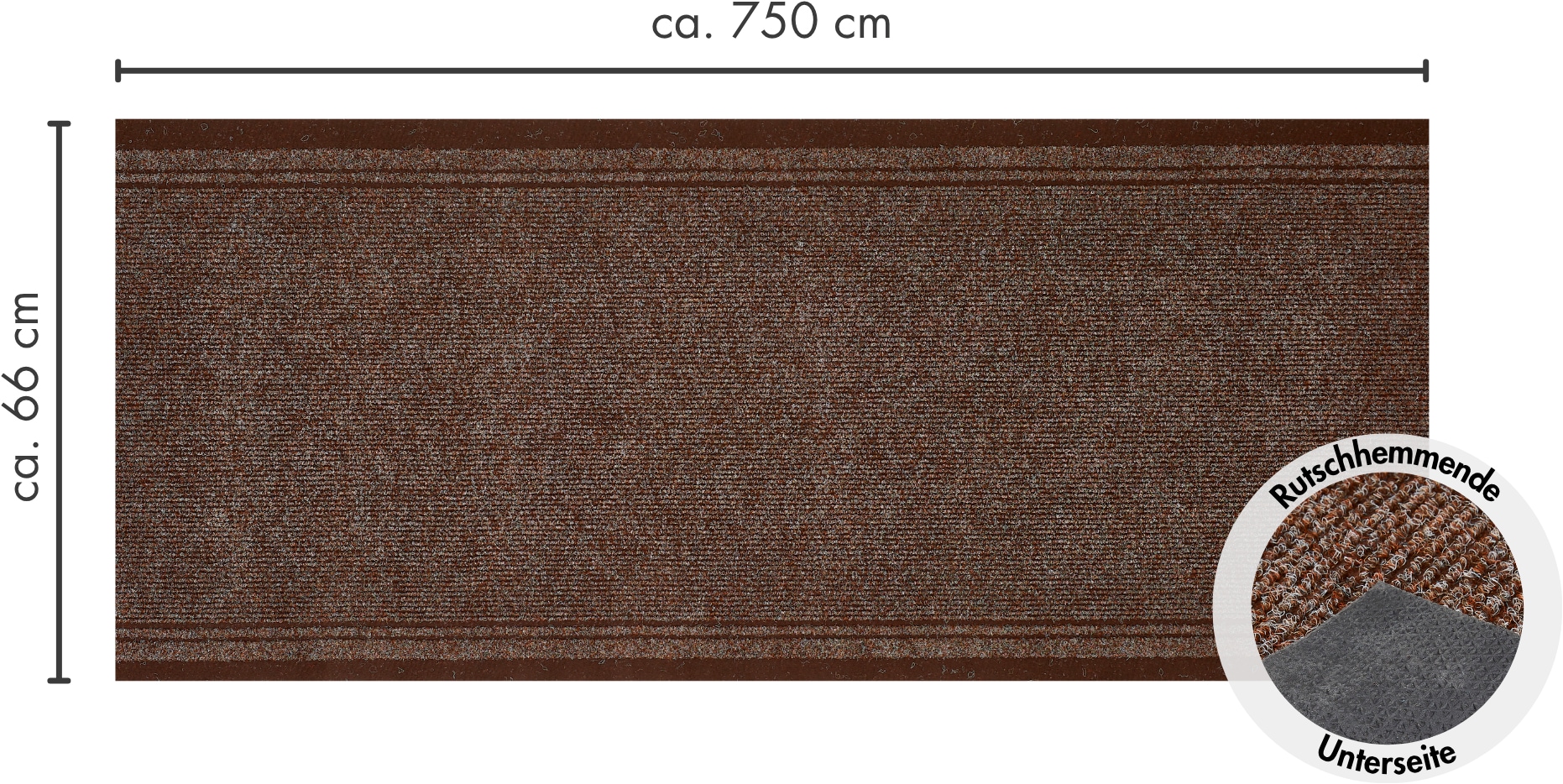 Andiamo Läufer »Mitch, Made in Belgium«, rechteckig, 6 mm Höhe, Schmutzfangläufer, meliert, mit Bordüre, In- und Outdoor geeignet
