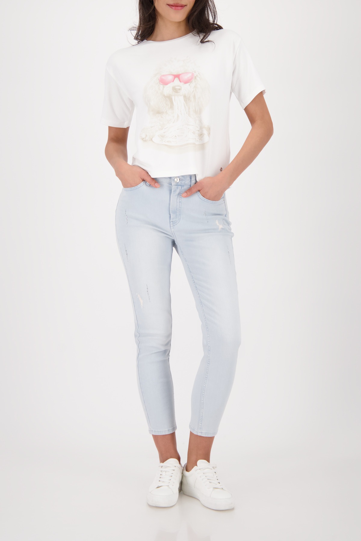 Monari T-Shirt »Shirt Hund+Spaghetti« Regular fit mit Hunde-Print