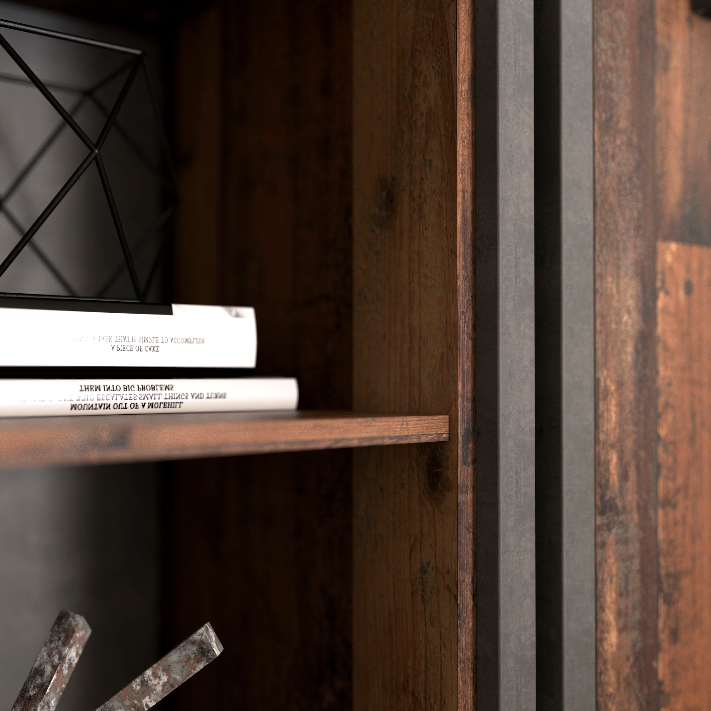 FORTE Aktenregal »Clif«, Bücherregal im Industriestil, Höhe 220,7 cm
