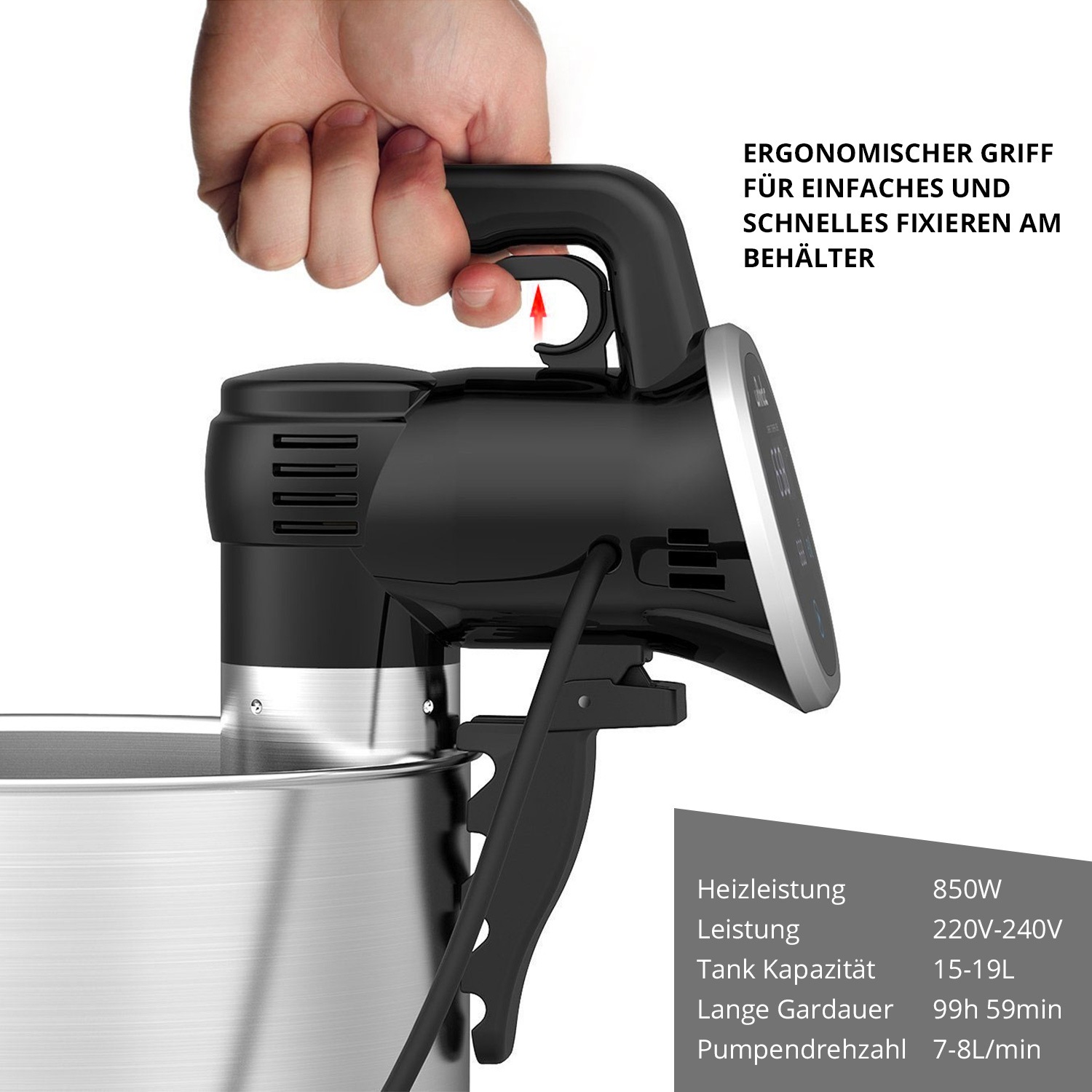 LA VAGUE Sous-Vide Stick »Sous Vide Stick Präzisionskocher, (CH Stecker) SOUS-CHEF«