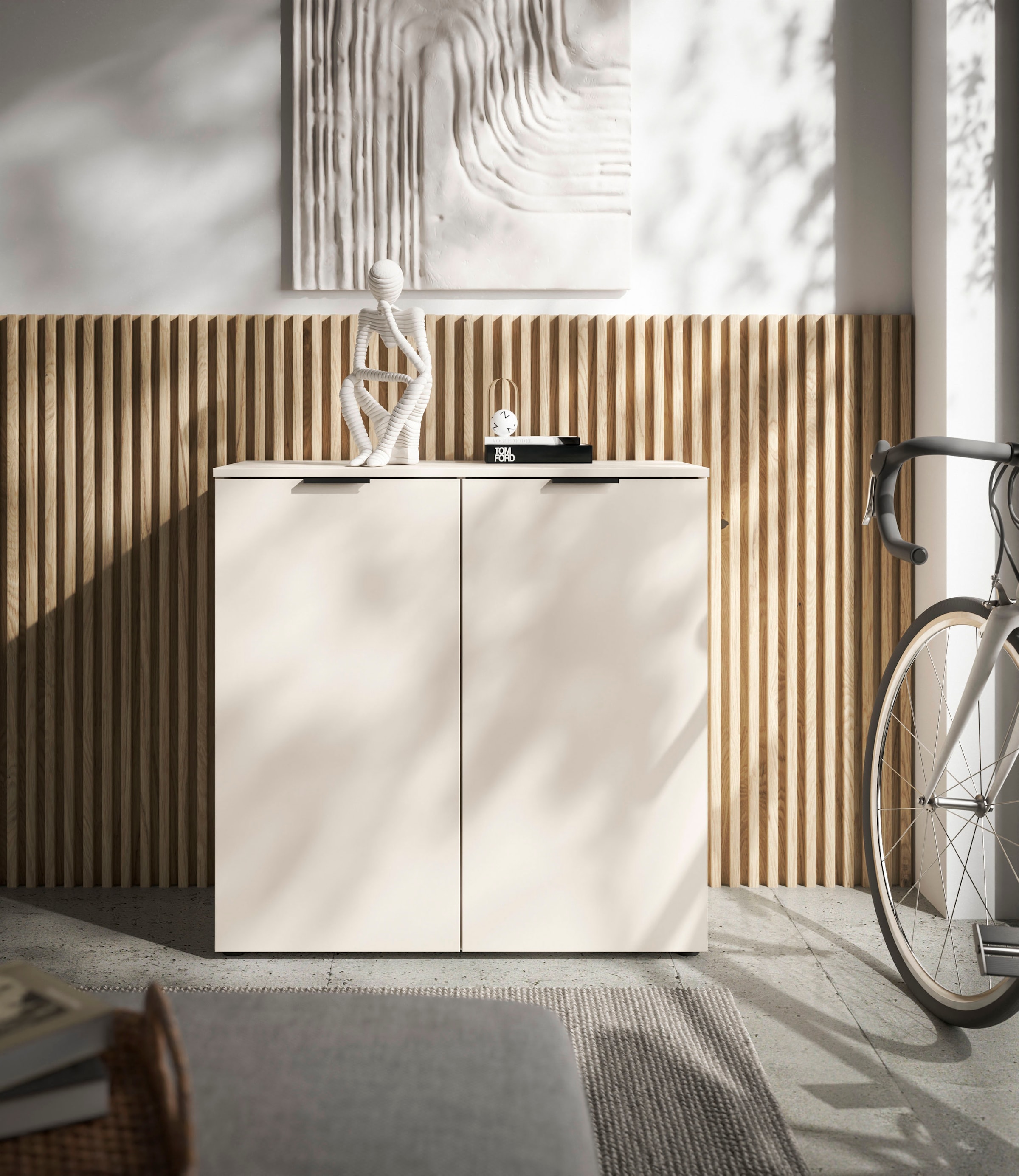 HBZ Sideboard »Linz Kommode, BxHxT 90x90x40cm« 1 Stk. tlg. Breite 90cm,Lip-Griff,Melaminbeschichtung