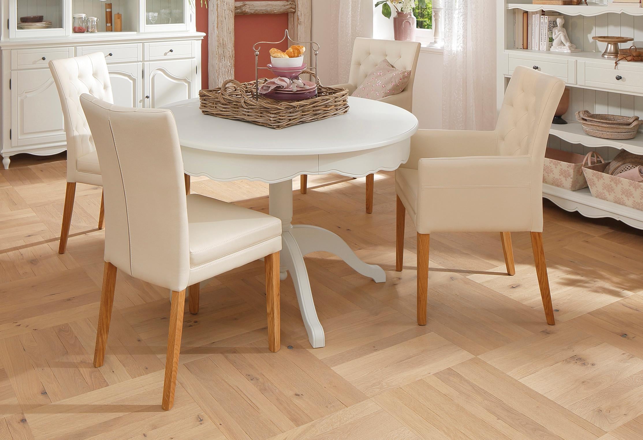Home affaire Esszimmerstuhl »Colorado BESTSELLER Polsterstuhl«, (Set), 4 St., Kunstleder, Beine in eiche oder nussbaum. Im 2er, 4er oder 6er-Set