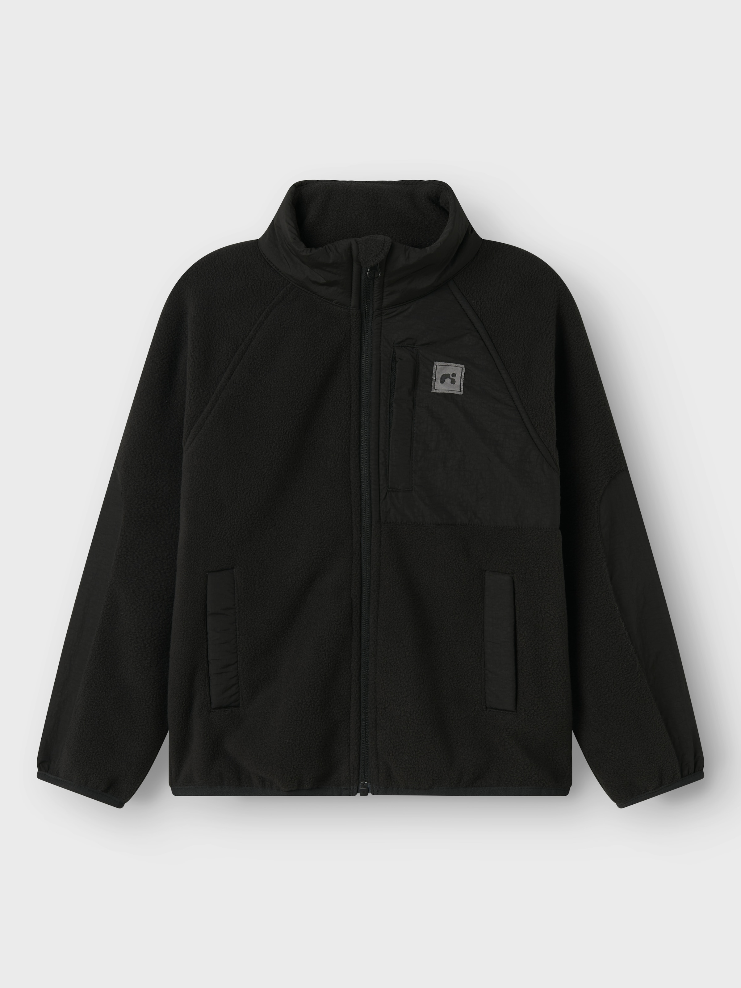 Name It Fleecejacke »NKNMYLES FLEECE JACKET NOOS«, ohne Kapuze, im Materialmix und cooler Colorblocking-Optik