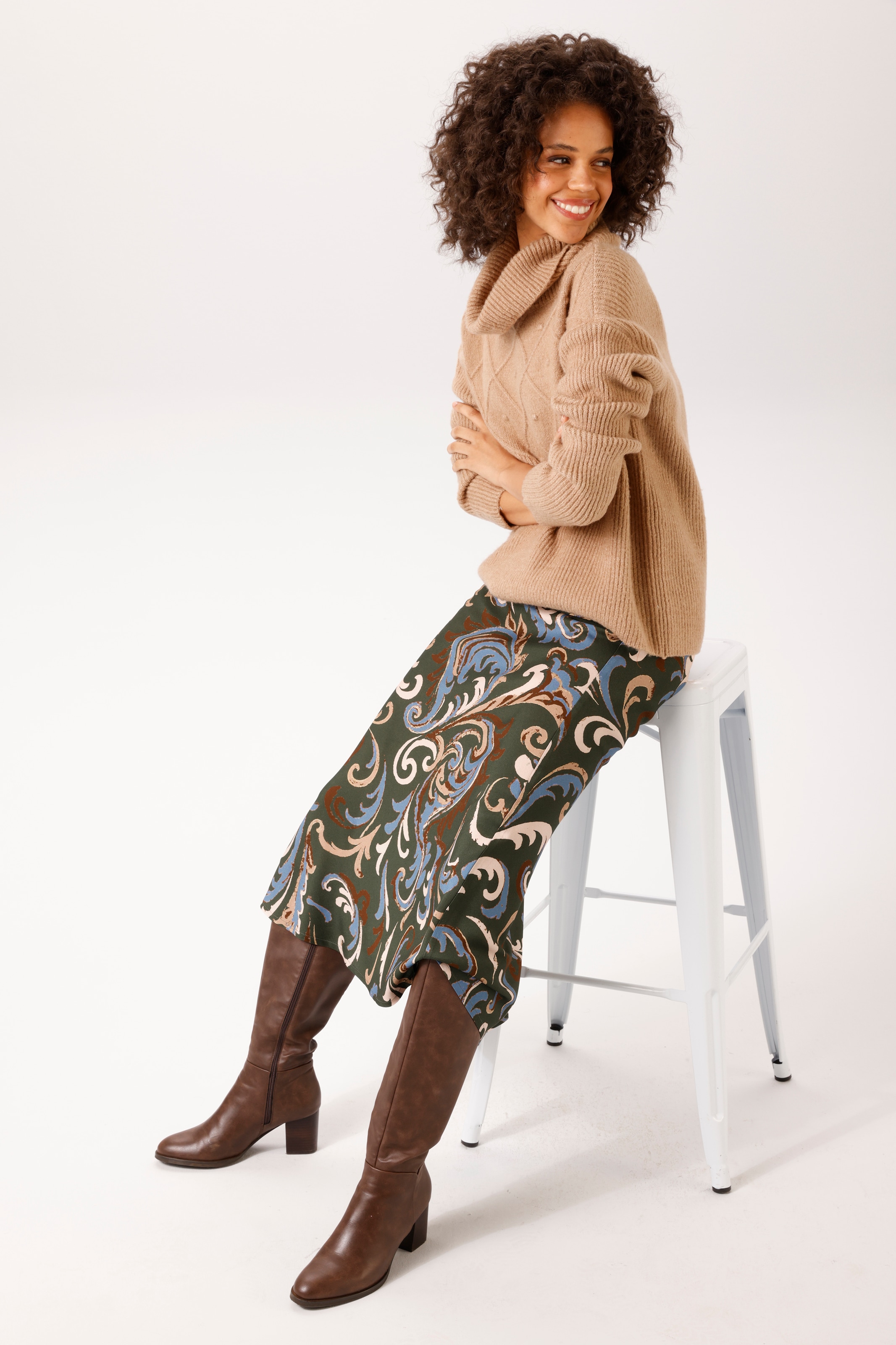 Aniston CASUAL Maxirock mit großflächigem Paisley-Muster - NEUE KOLLEKTION