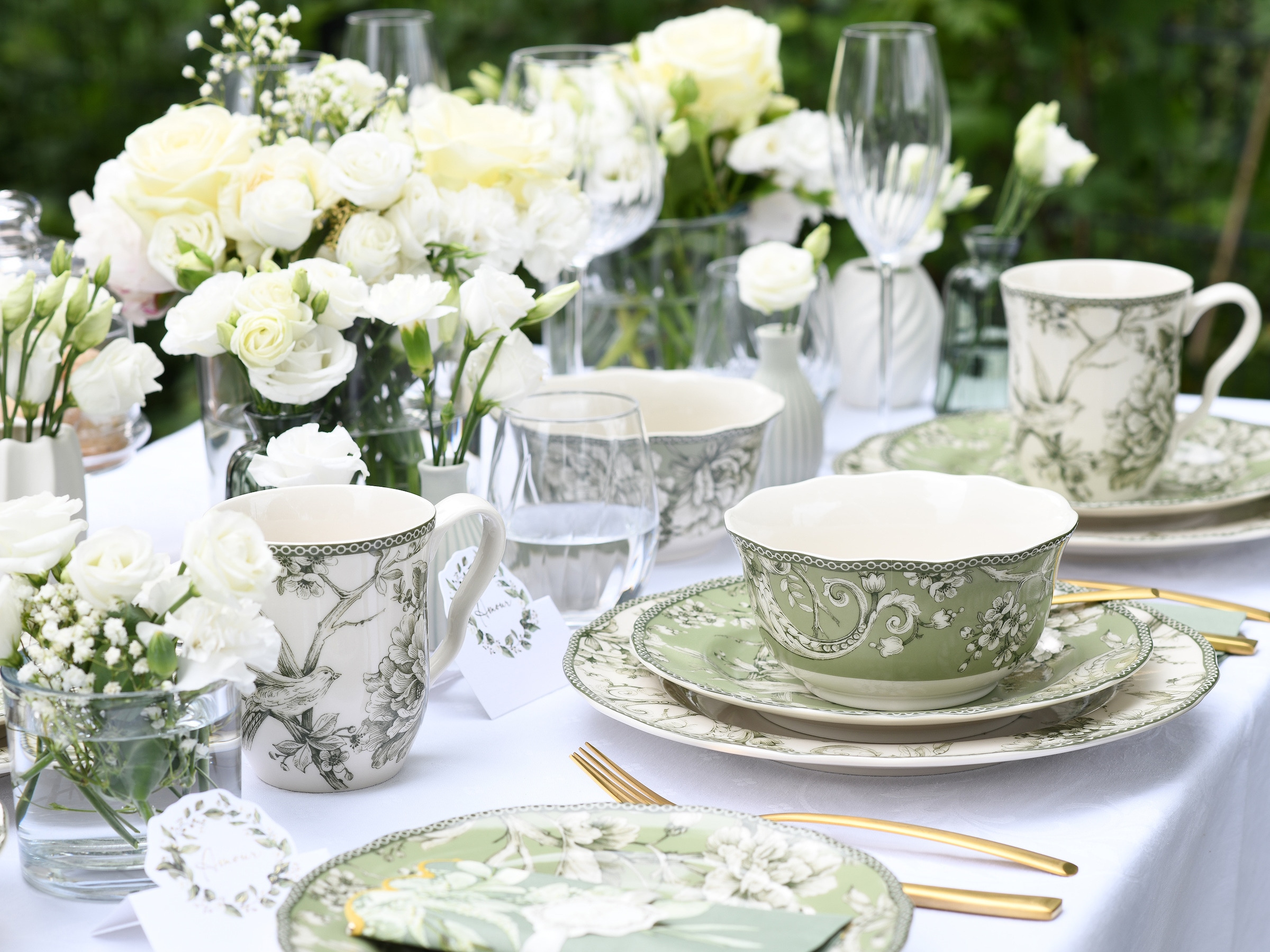 CreaTable Kombiservice »Adelaide, Service 16-tlg.« Nostalgischer Vintage Dekor, Elegante Form