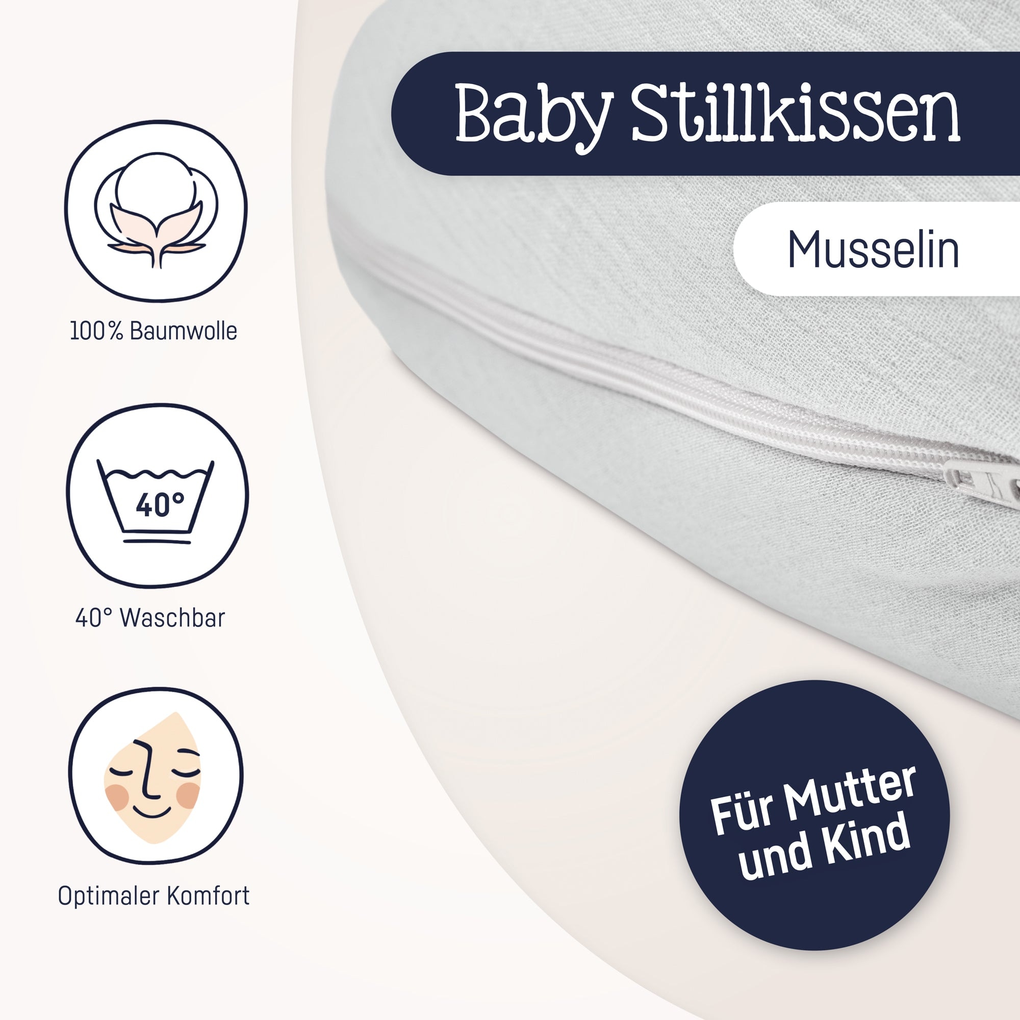 Julius Zöllner Stillkissen »grau«, (1 tlg.)