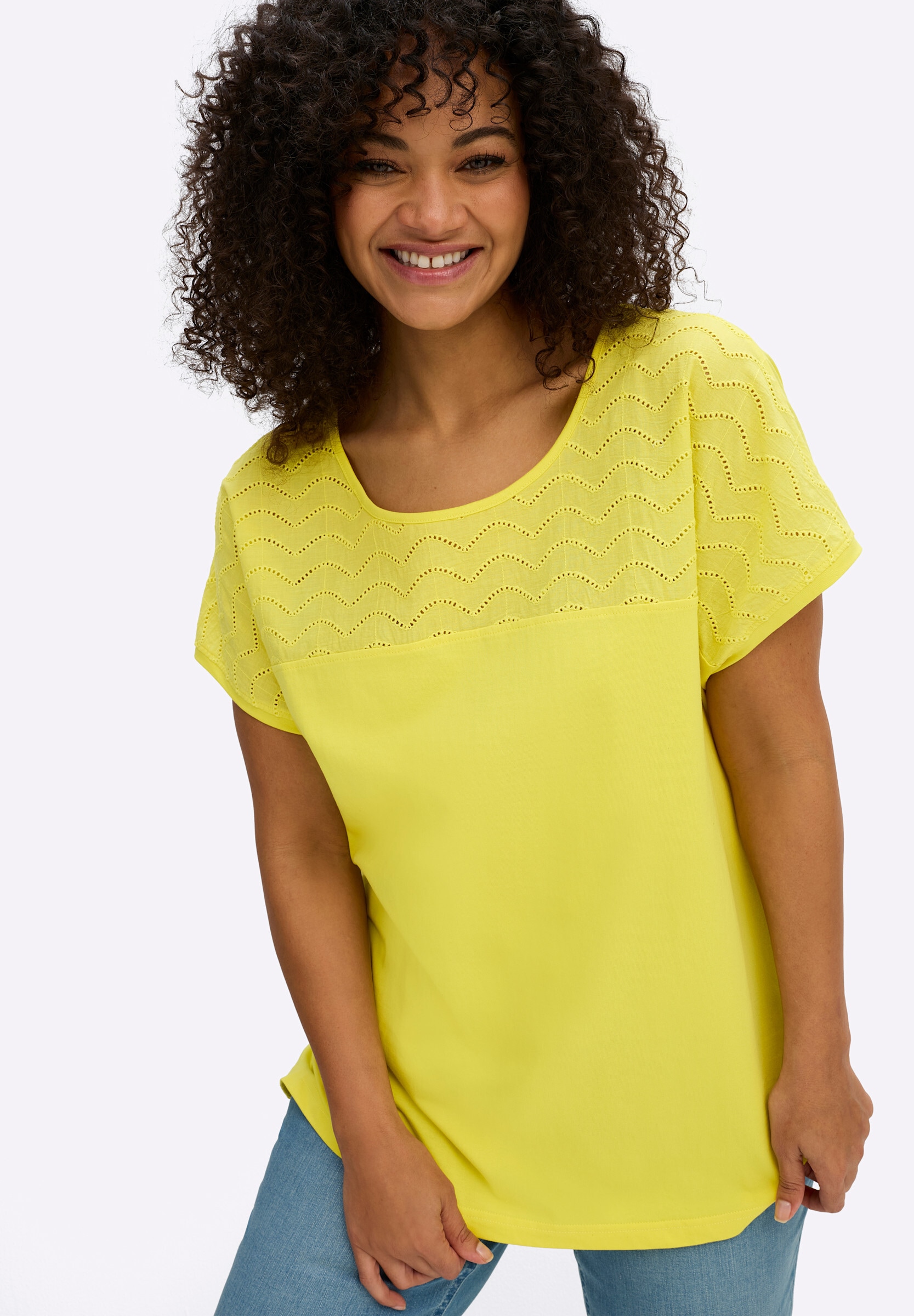Sheego T-Shirt »Kurzarm-Shirt Kurzarm-Shirt«