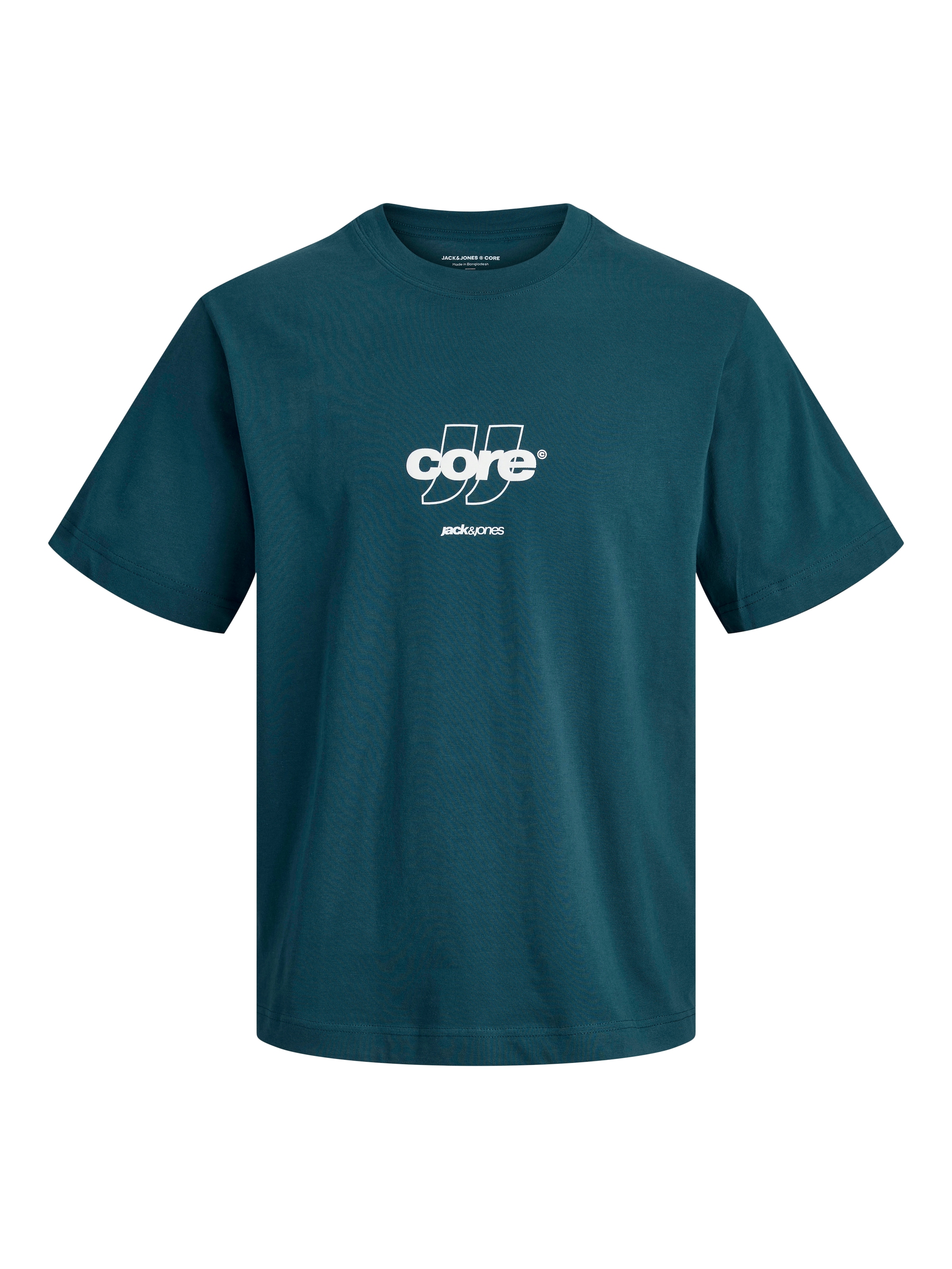 Jack & Jones T-Shirt »JCOCLUB FRONT PRINT TEE SS CREW SN« mit Print