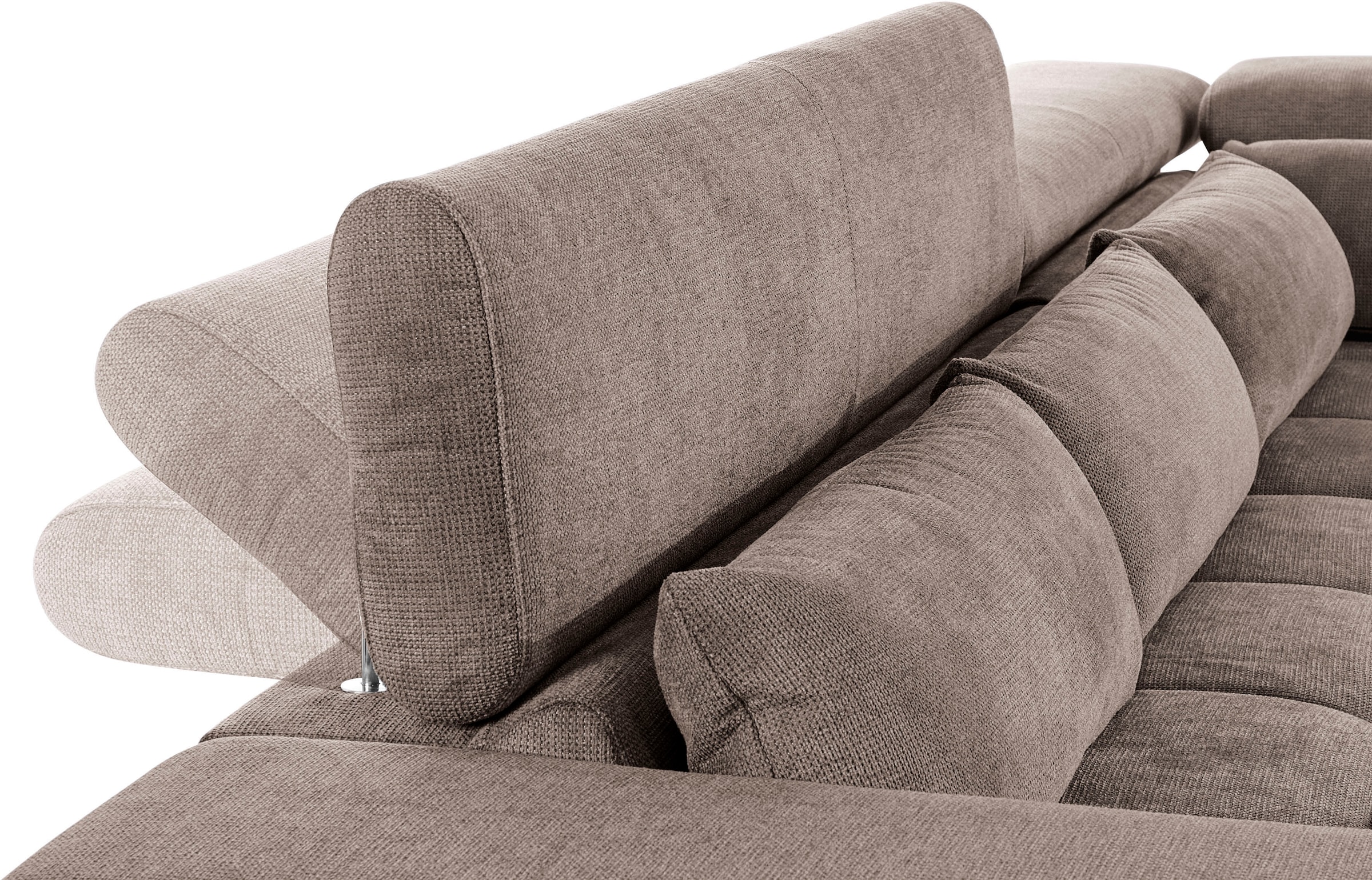 COTTA Ecksofa »Orion L-Form«, mit Kopfteilverstellung & 5 Nierenkissen