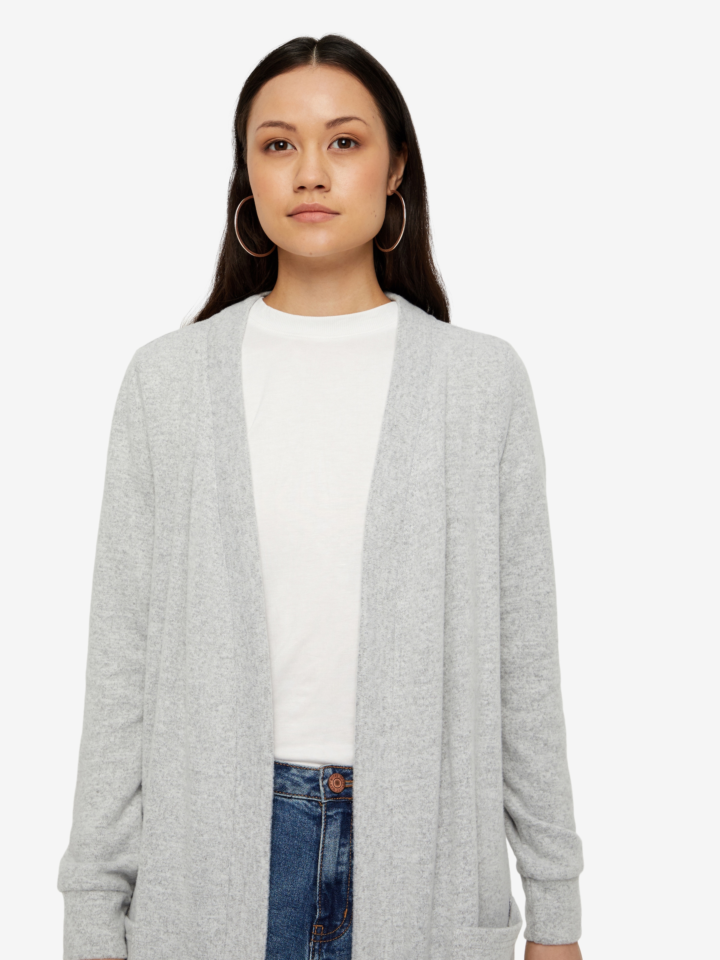 Noisy may Strickjacke »NMCITY L/S LONG CARDIGAN NOOS« Kunstfaser