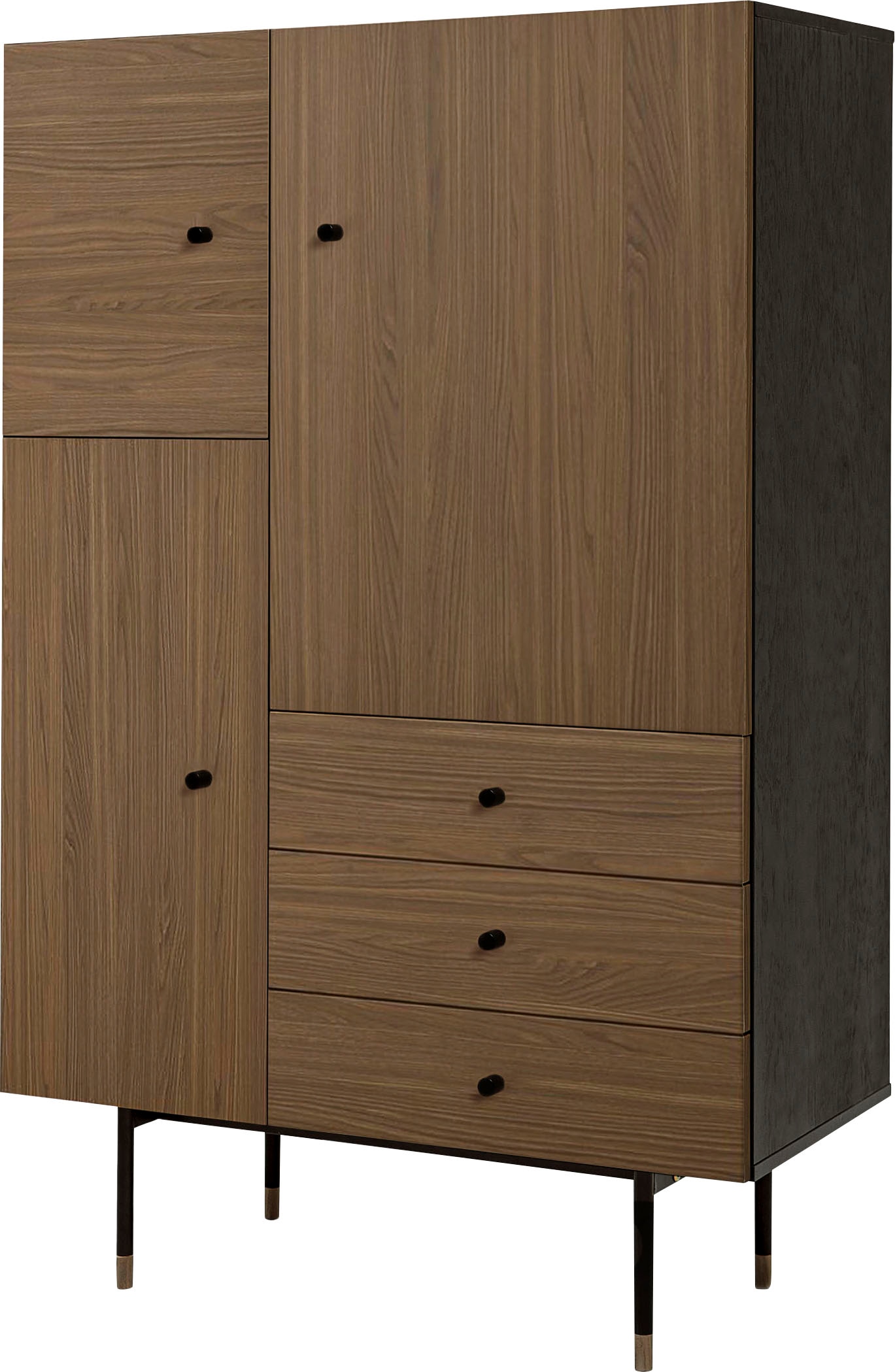 Woodman Highboard »Jugend Kommode« Stauraumschrank mit Holzfurnier aus Eiche, Breite 90 cm, FSC®