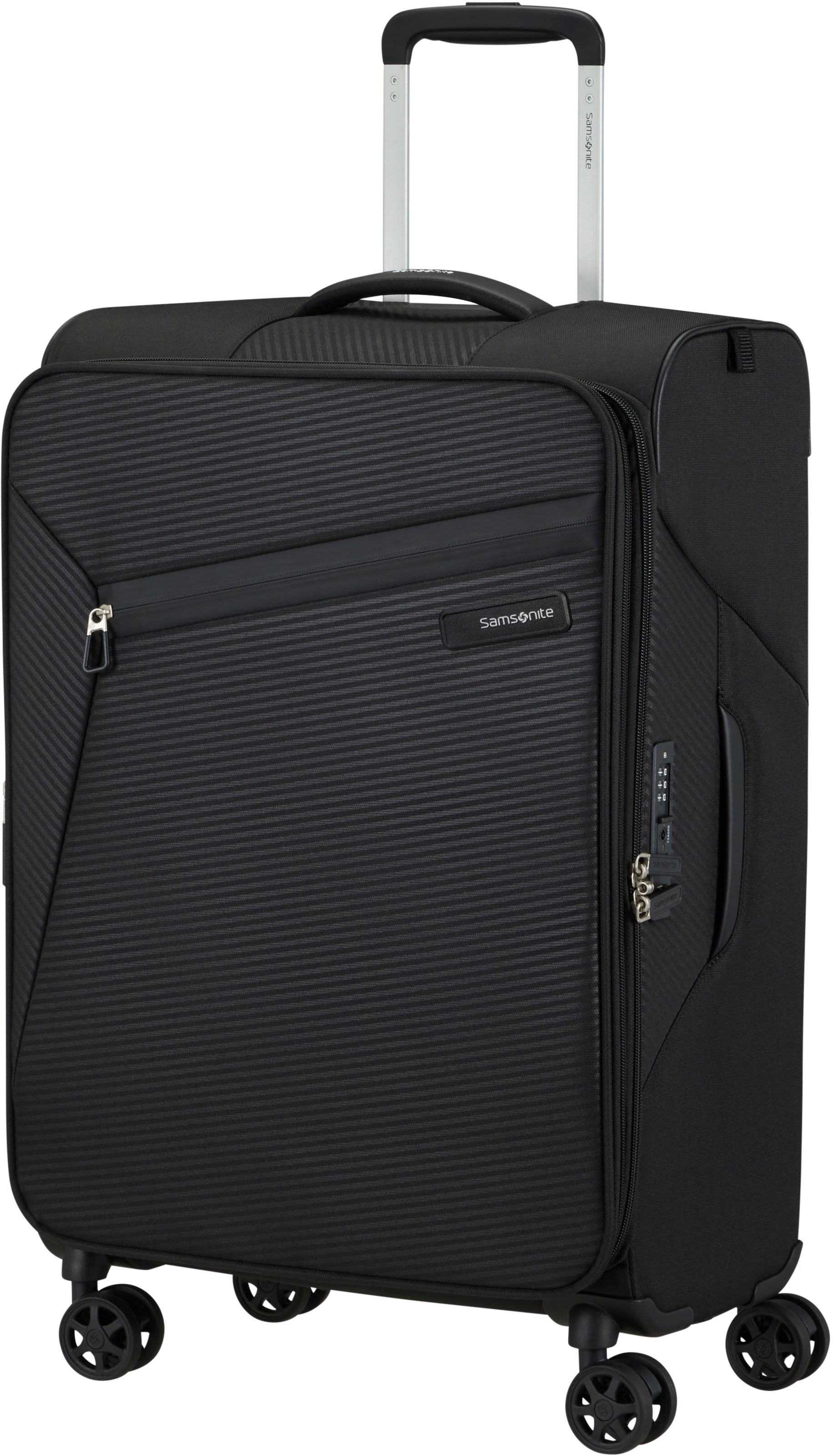 Samsonite Weichgepäck-Trolley »LITEBEAM, verschiedene Größen und Farben«, 4 Rollen, Reisekoffer Aufgabegepäck Trolley Volumenerweiterung bei M/L