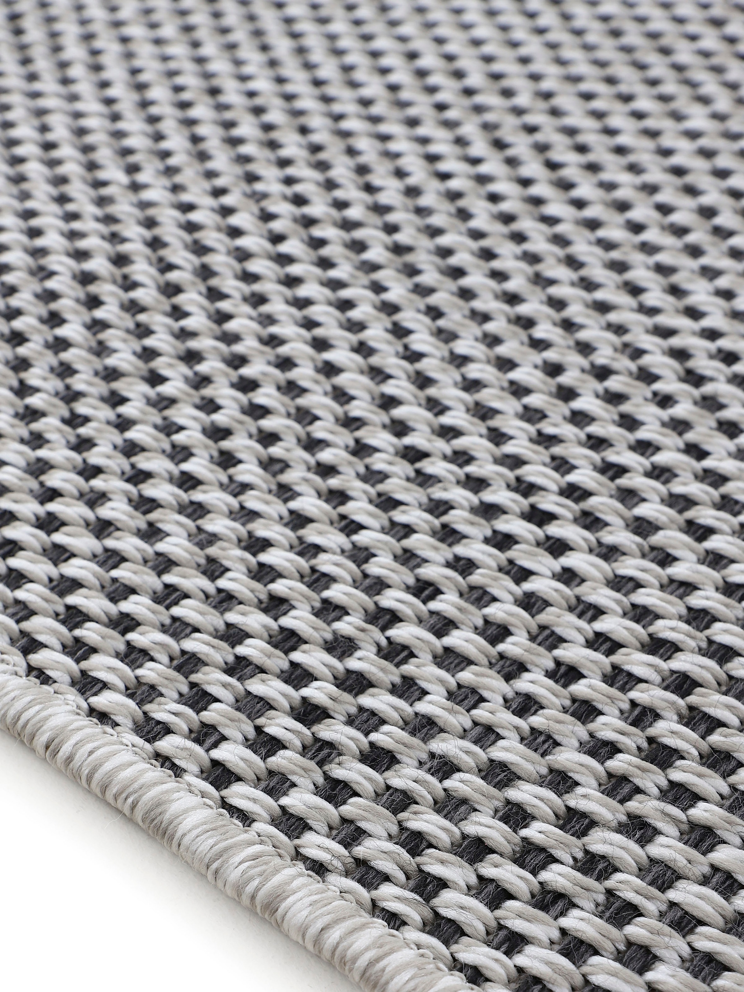 carpetfine Teppich »Boho 105«, rechteckig, 4 mm Höhe, robustes Flachgewebe, Sisal Optik, UV-beständig, Außenbereich