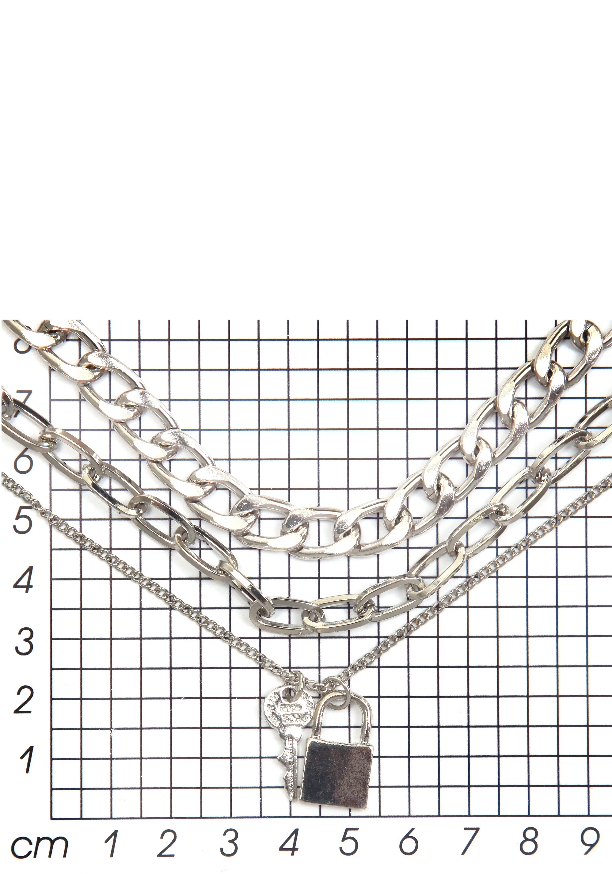 Firetti Kette mit Anhänger »Halsschmuck Layering-Look Panzerkette Schloß Schlüssel«