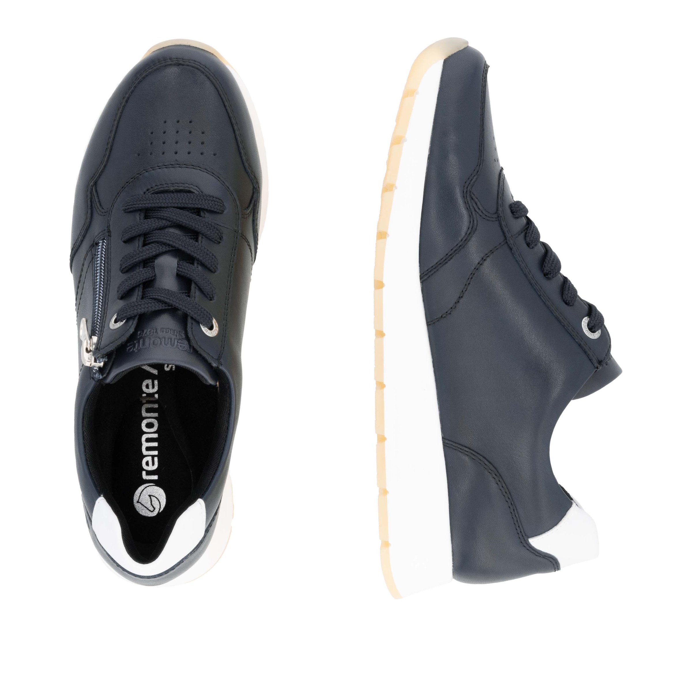 Remonte Keilsneaker, Freizeitschuh, Halbschuh, Schnürschuh mit seitlichem Reißverschluss