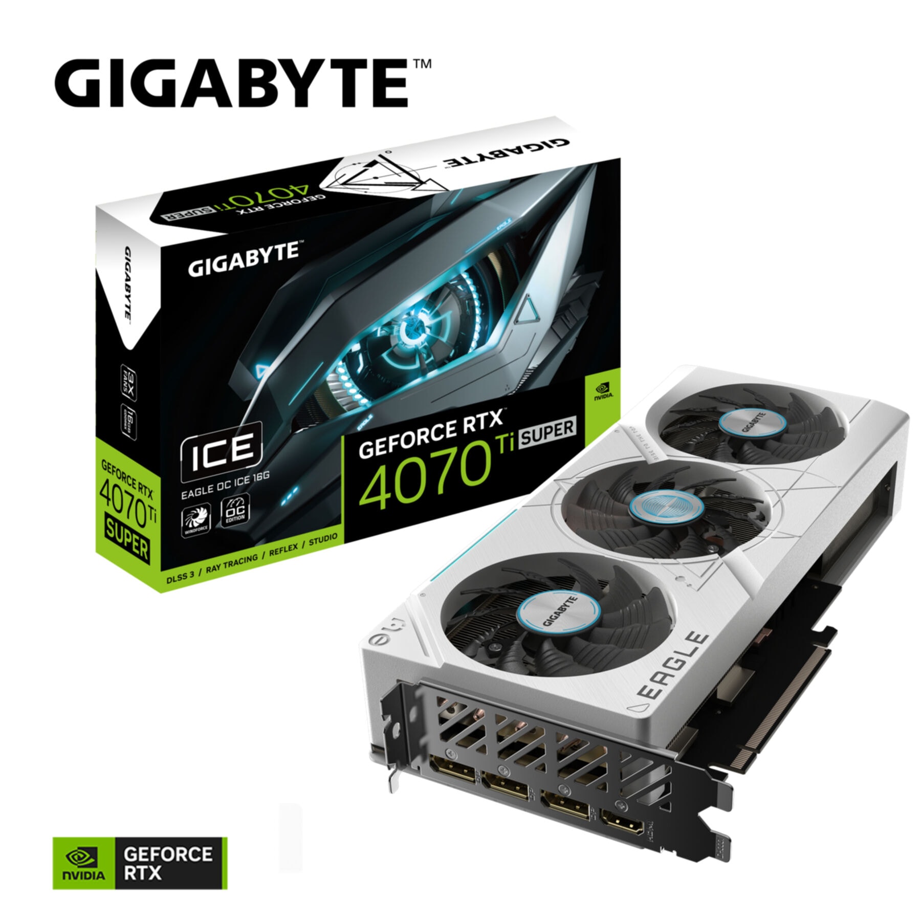 Grafikkarte »GeForce RTX 4070 Ti SUPER EAGLE OC ICE 16G«